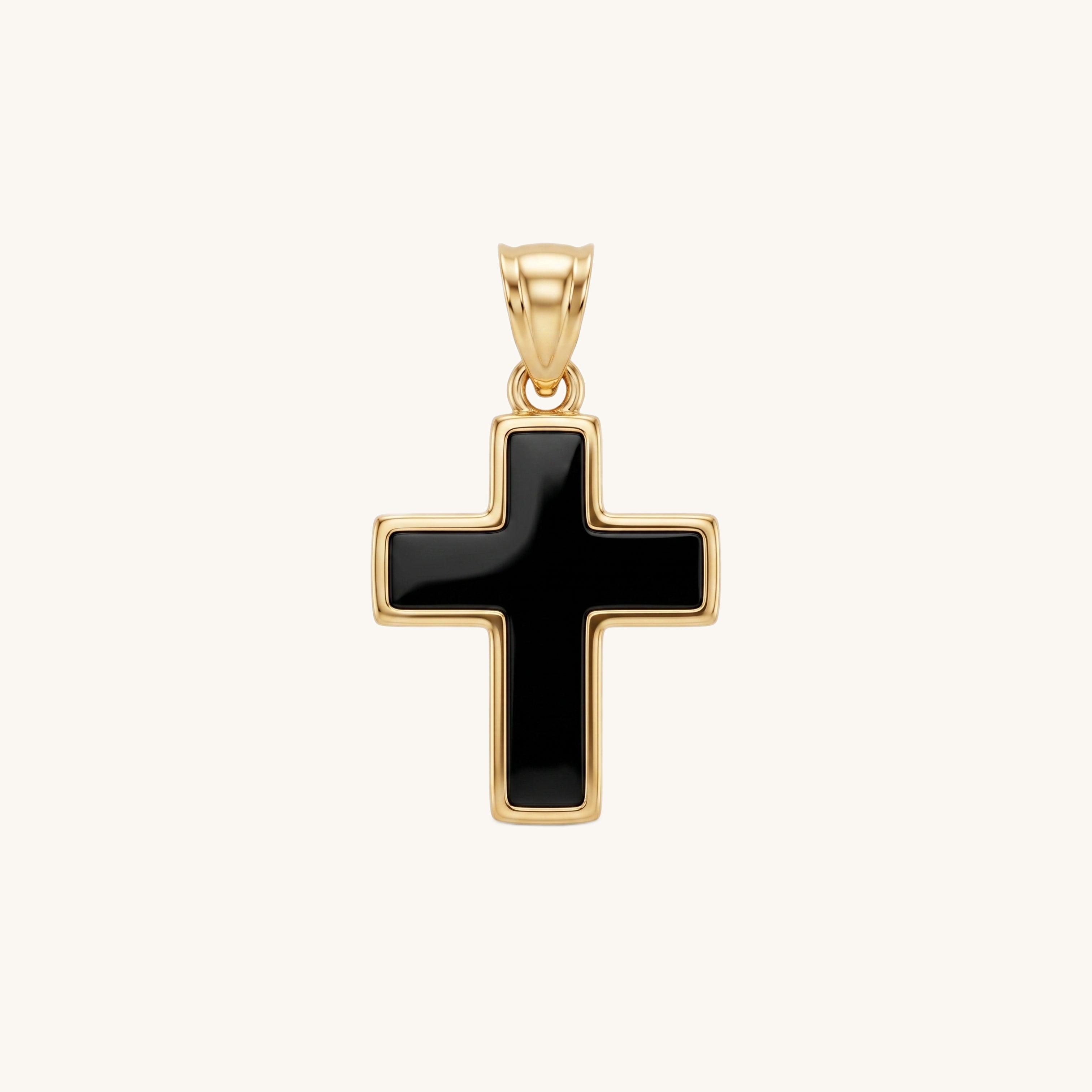Black Solid 14K Double Bonded Gold  XXS main image pendant only