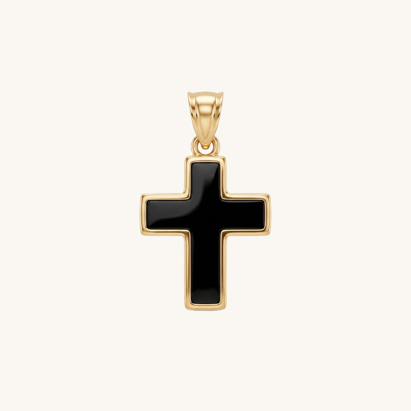 Black Solid 14K Double Bonded Gold  XXS main image pendant only