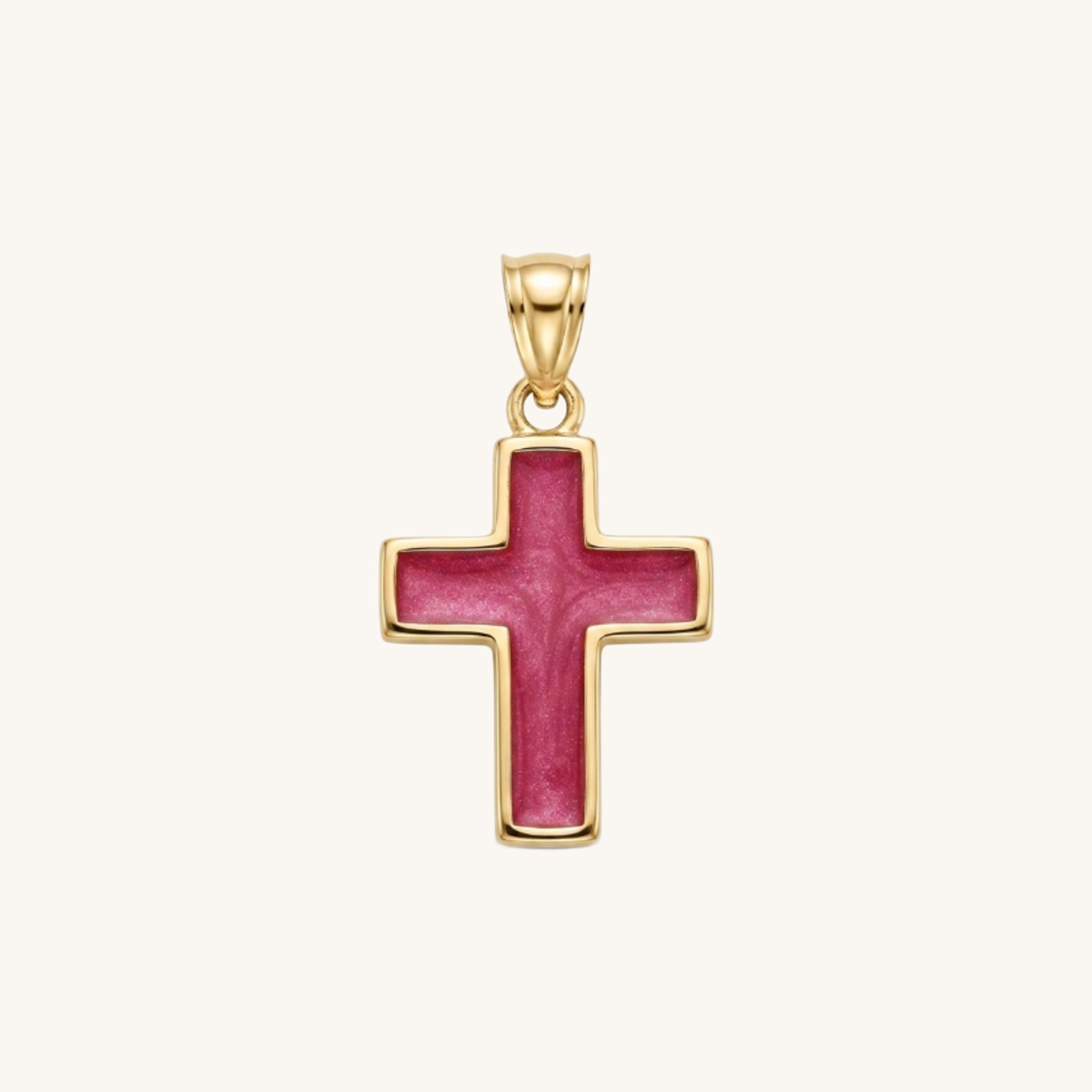 Pink Solid 14K Double Bonded Gold  XXS main image pendant only