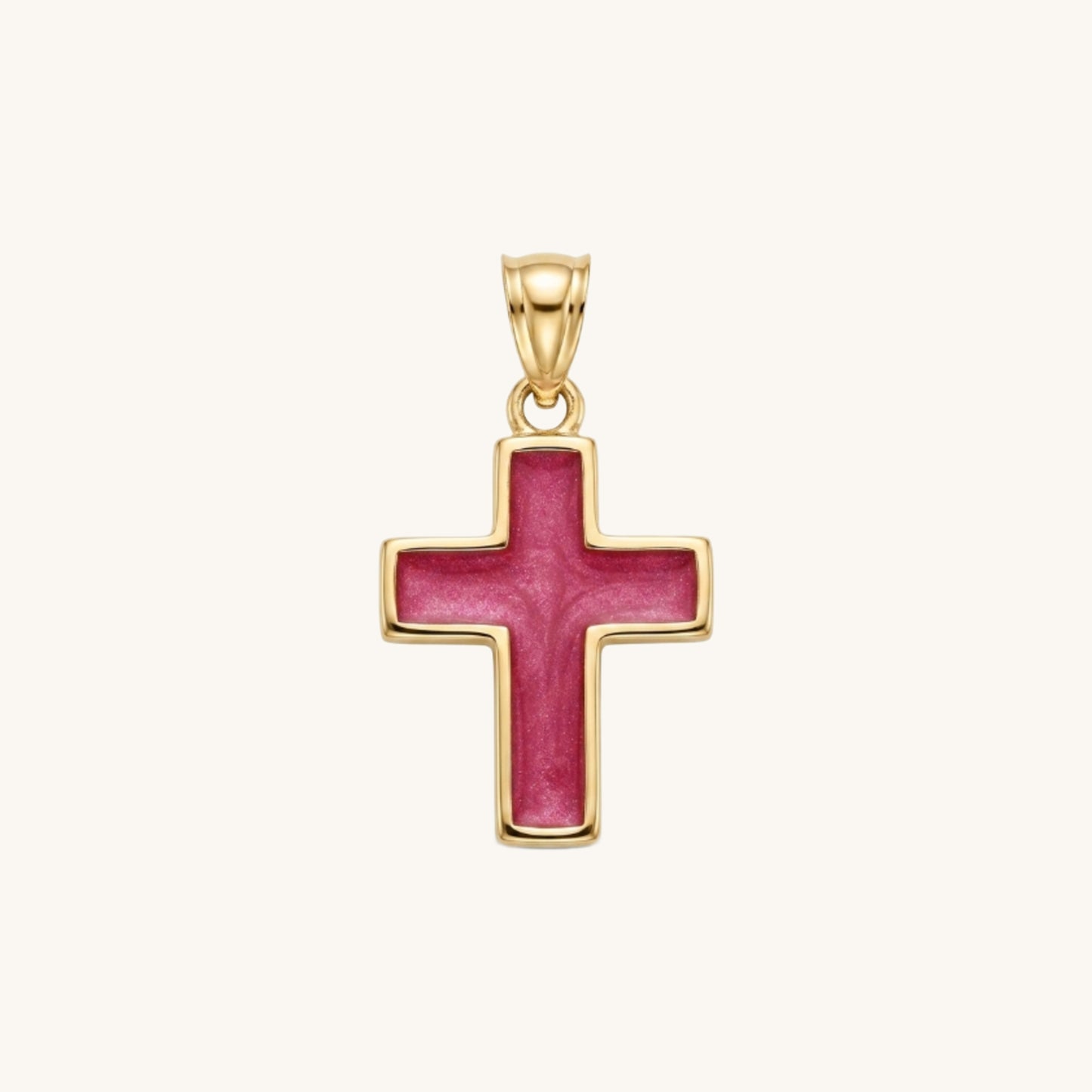 Pink Solid 14K Double Bonded Gold  XXS main image pendant only