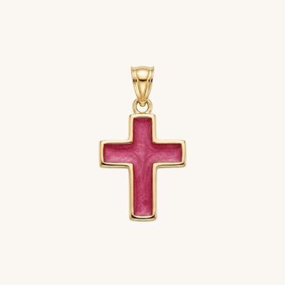 Pink Solid 14K Double Bonded Gold  XXS main image pendant only