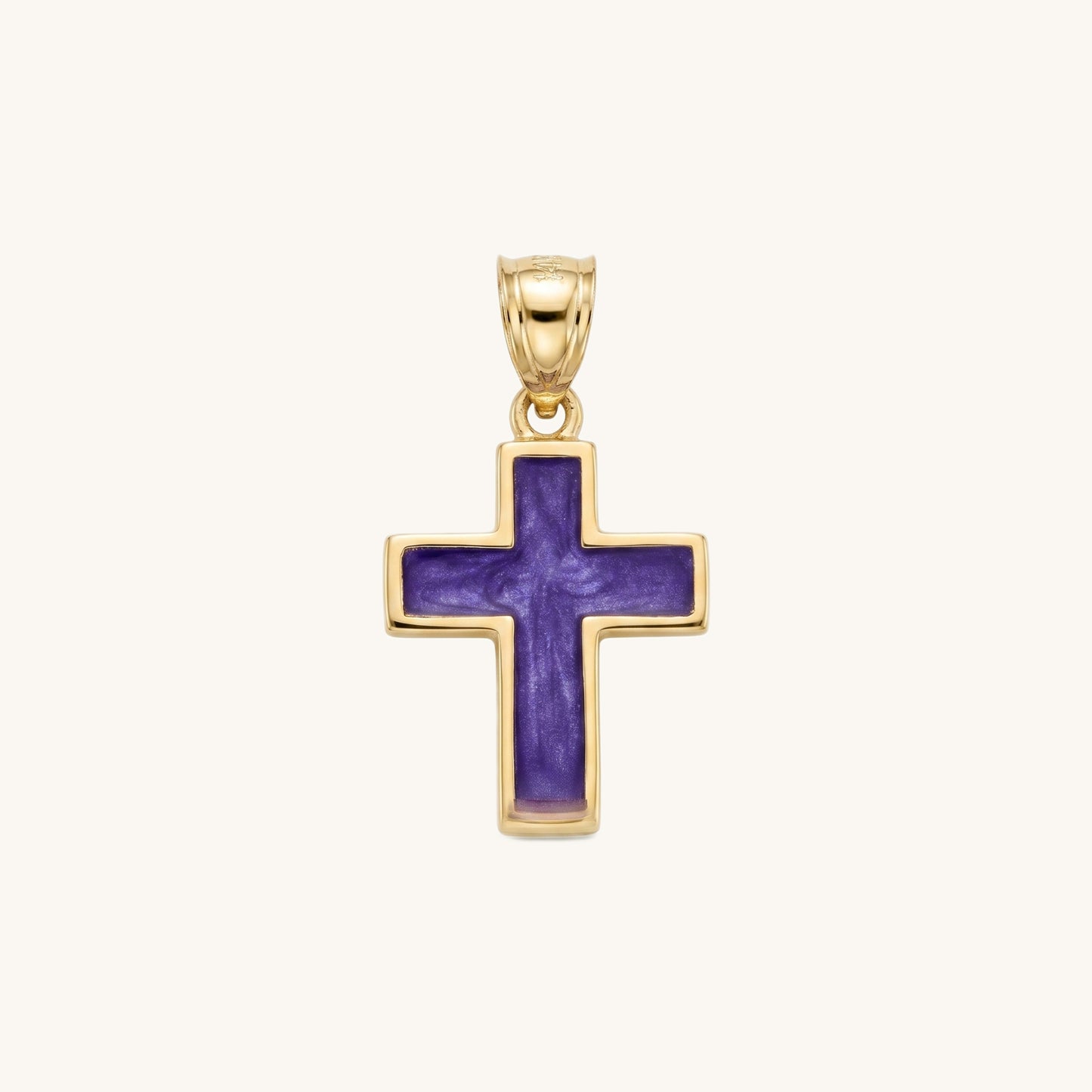 Solid 14K Double Bonded Gold  XXS Purple Rain main image pendant only