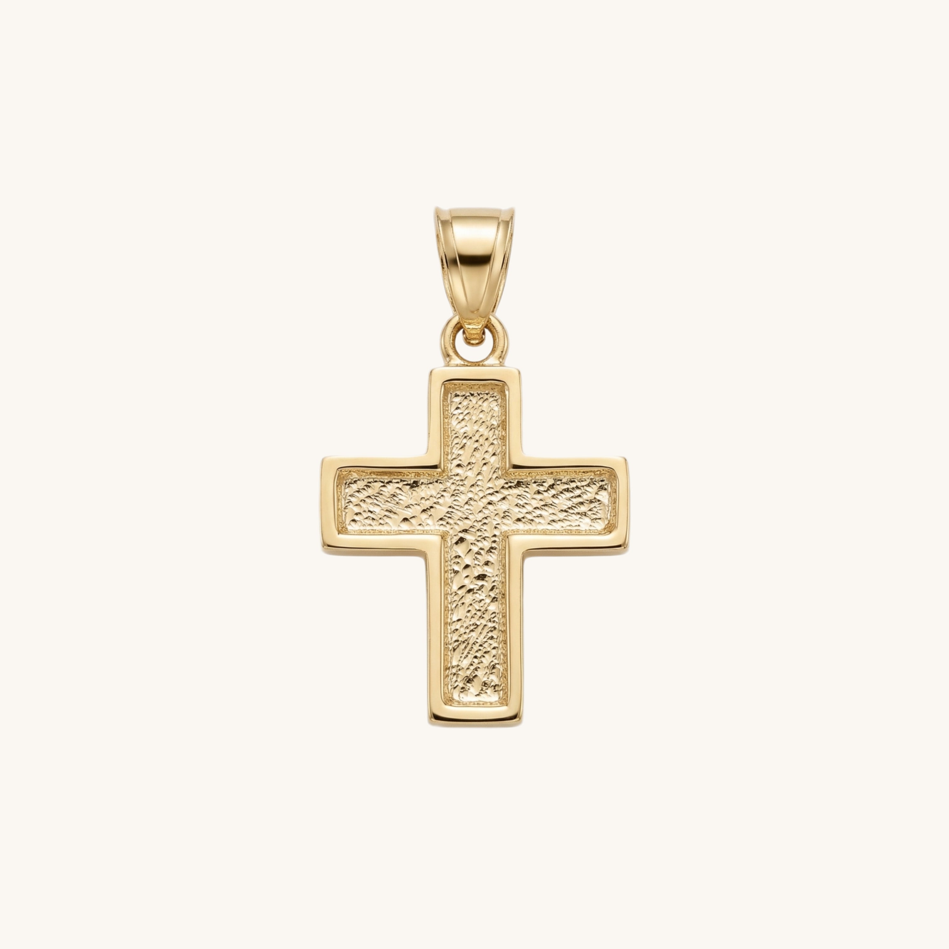 Solid 14K Double Bonded Gold  XXS Plain main image pendant only