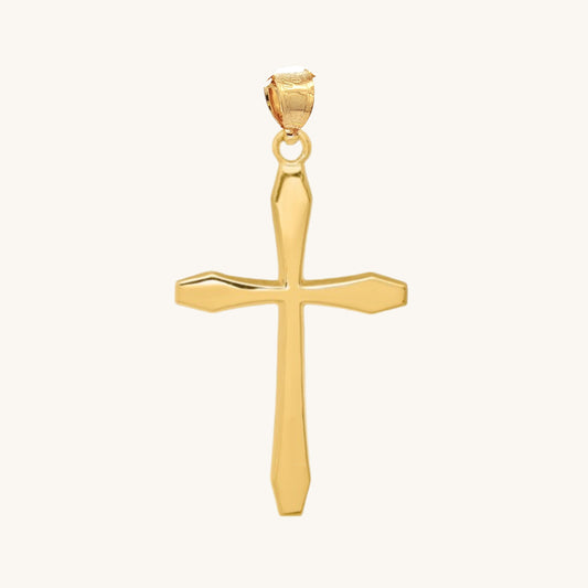 14K Double Bonded Gold M size Cross pendant only main image