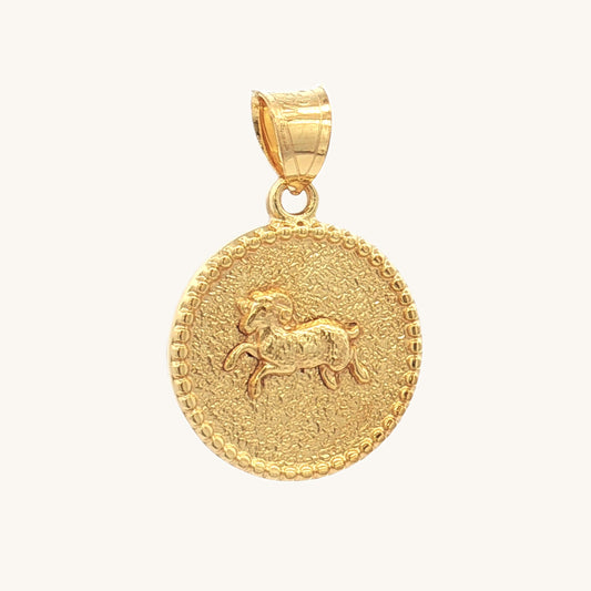 SOLID 14K DOUBLE BONDED GOLD ZODIAC CHARMS - Cross + Crown