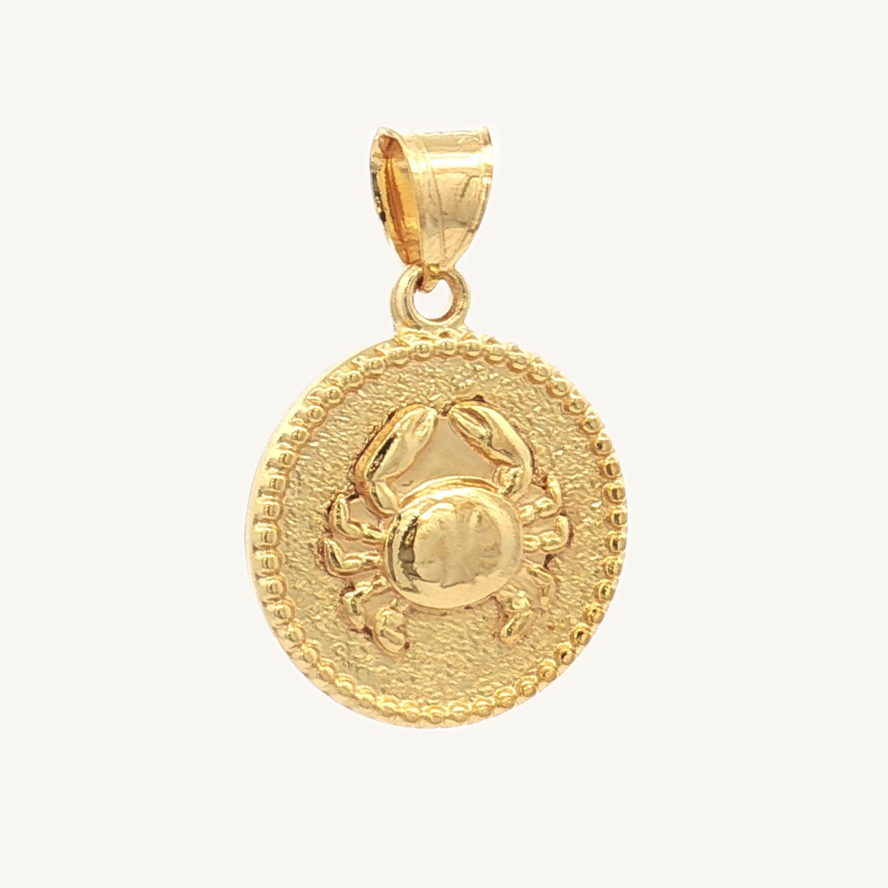 SOLID 14K DOUBLE BONDED GOLD ZODIAC CHARMS - Cross + Crown