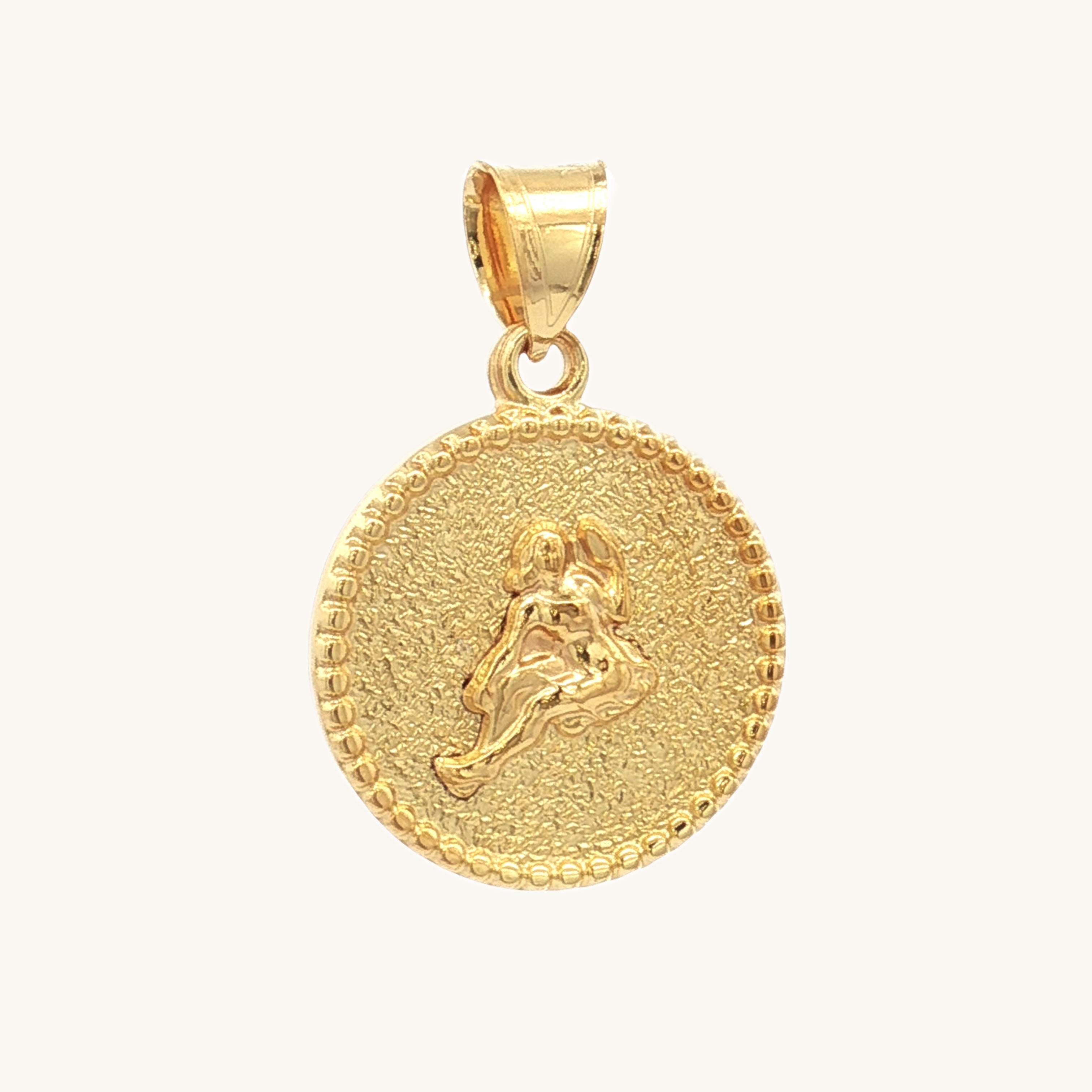 SOLID 14K DOUBLE BONDED GOLD ZODIAC CHARMS - Cross + Crown