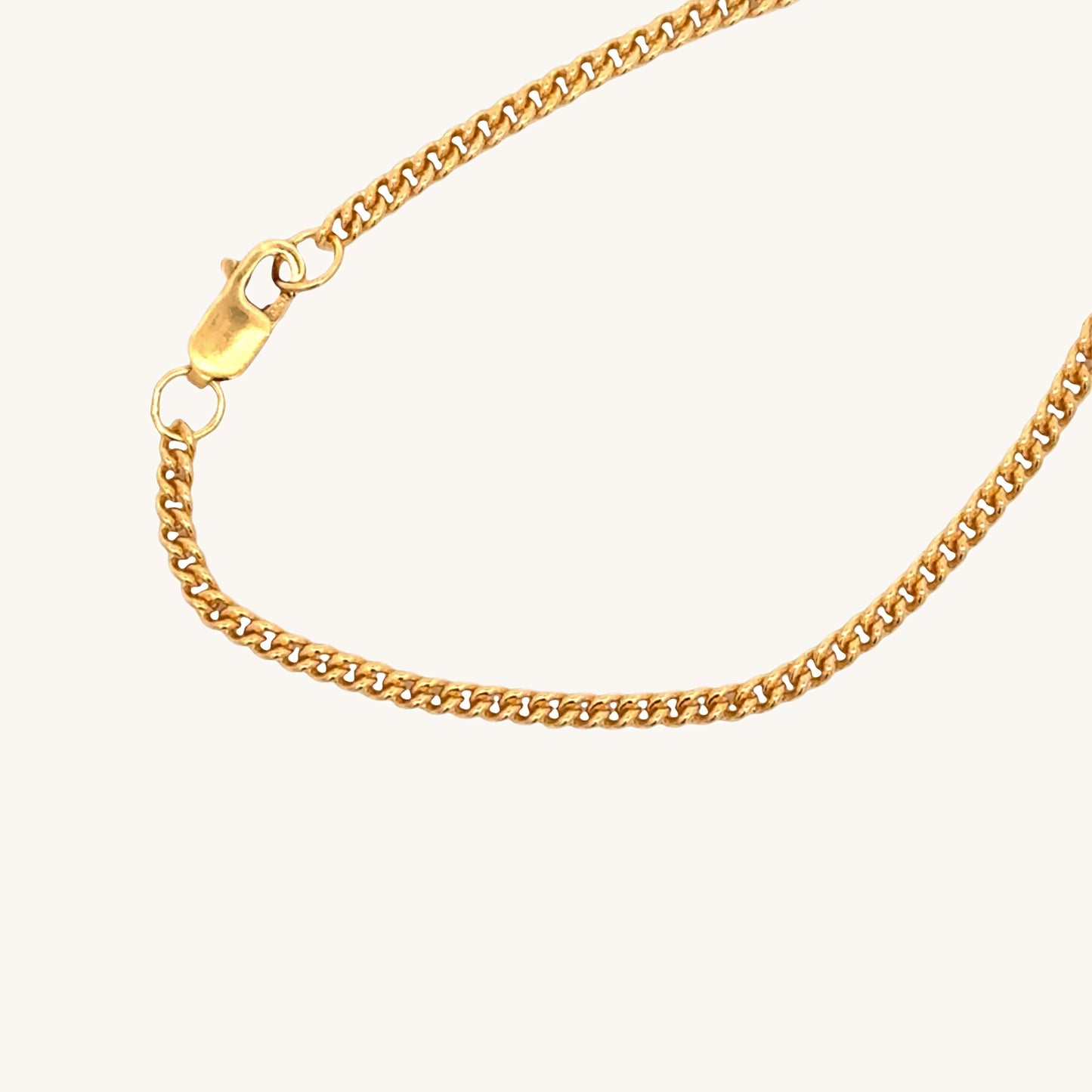 14K Double Bonded Gold 22" cable chain lobster clasp image