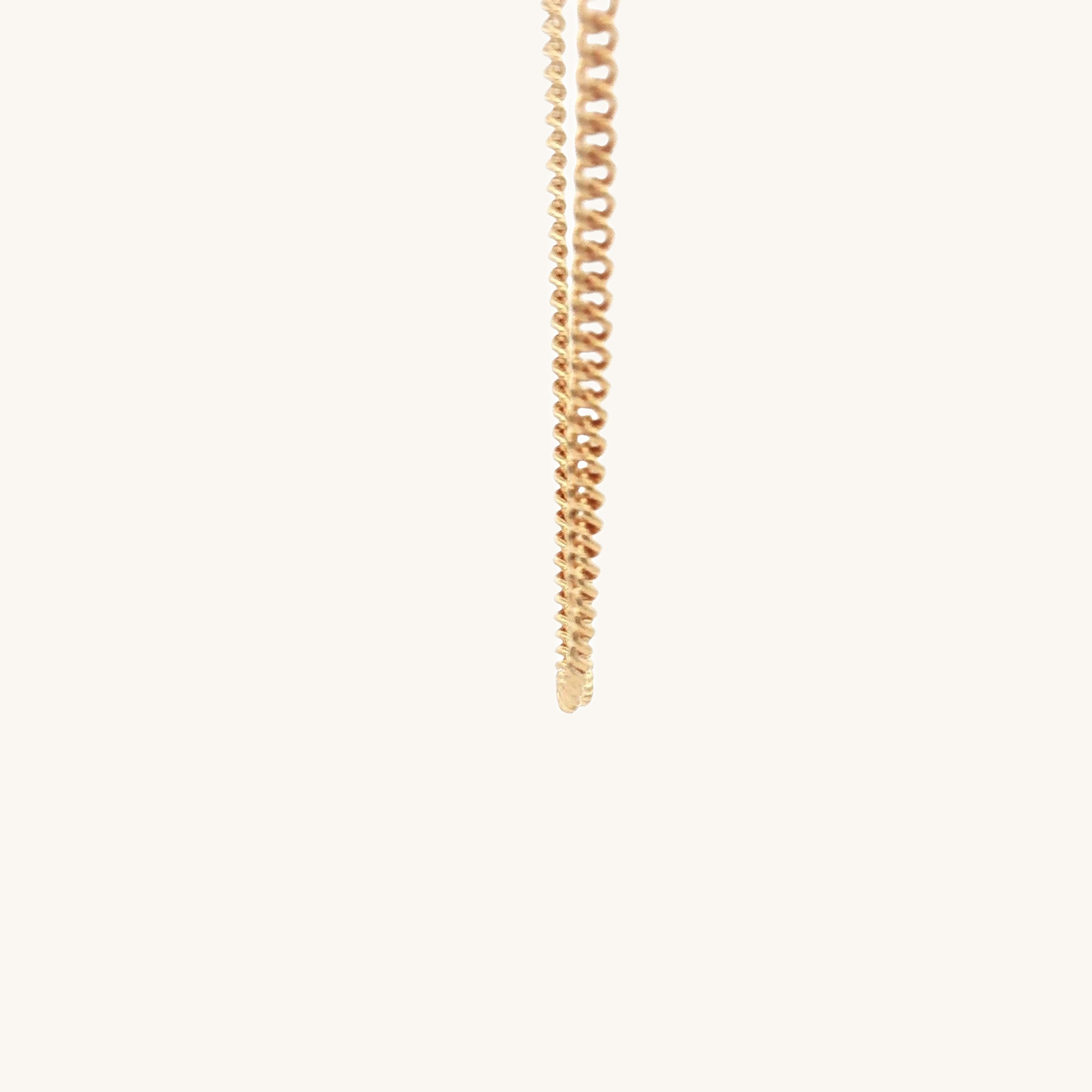 14K Double Bonded Gold 22" cable chain side image