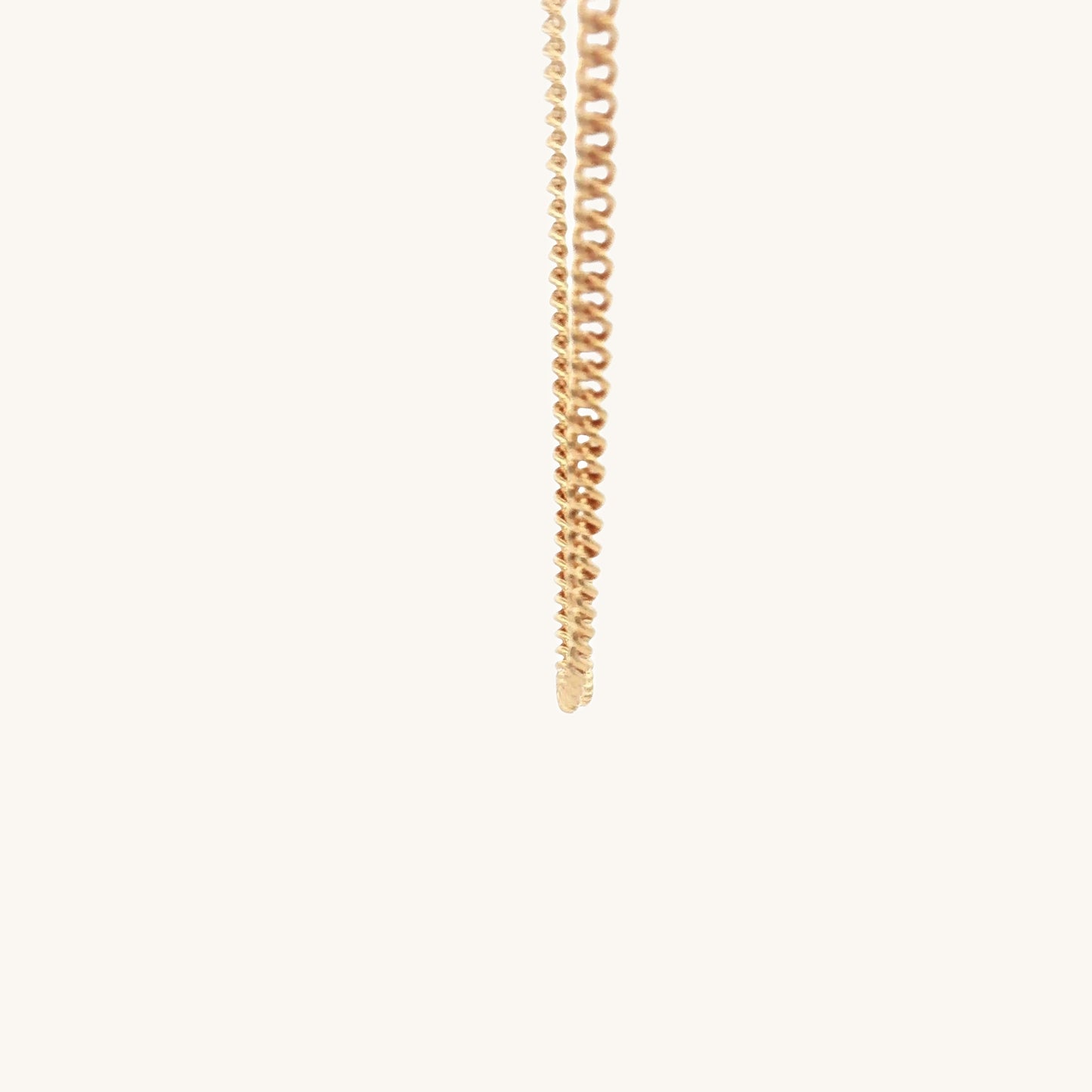 14K Double Bonded Gold 22" cable chain side image