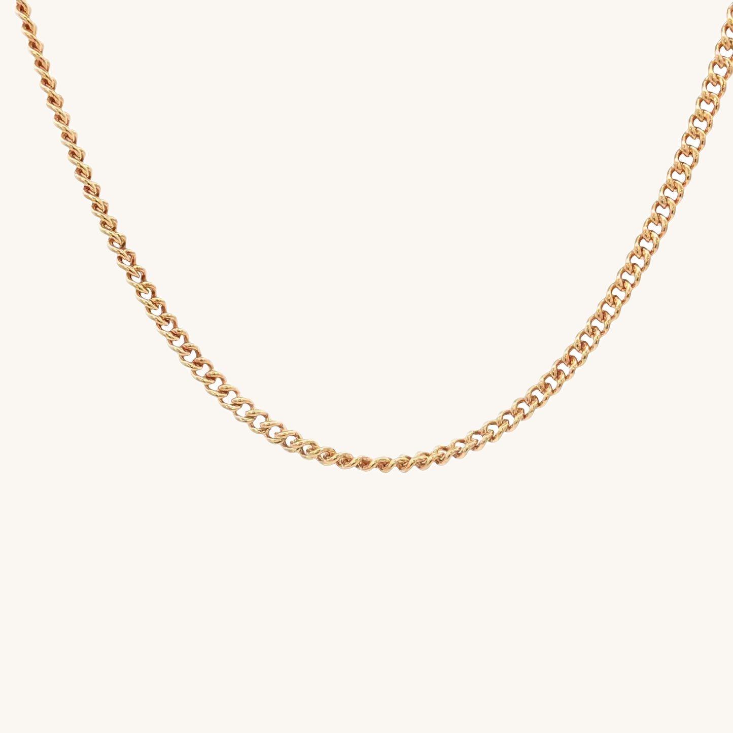 14K Double Bonded Gold 22" cable chain main image
