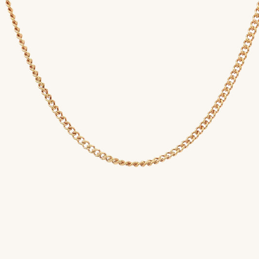 14K Double Bonded Gold 22" cable chain main image