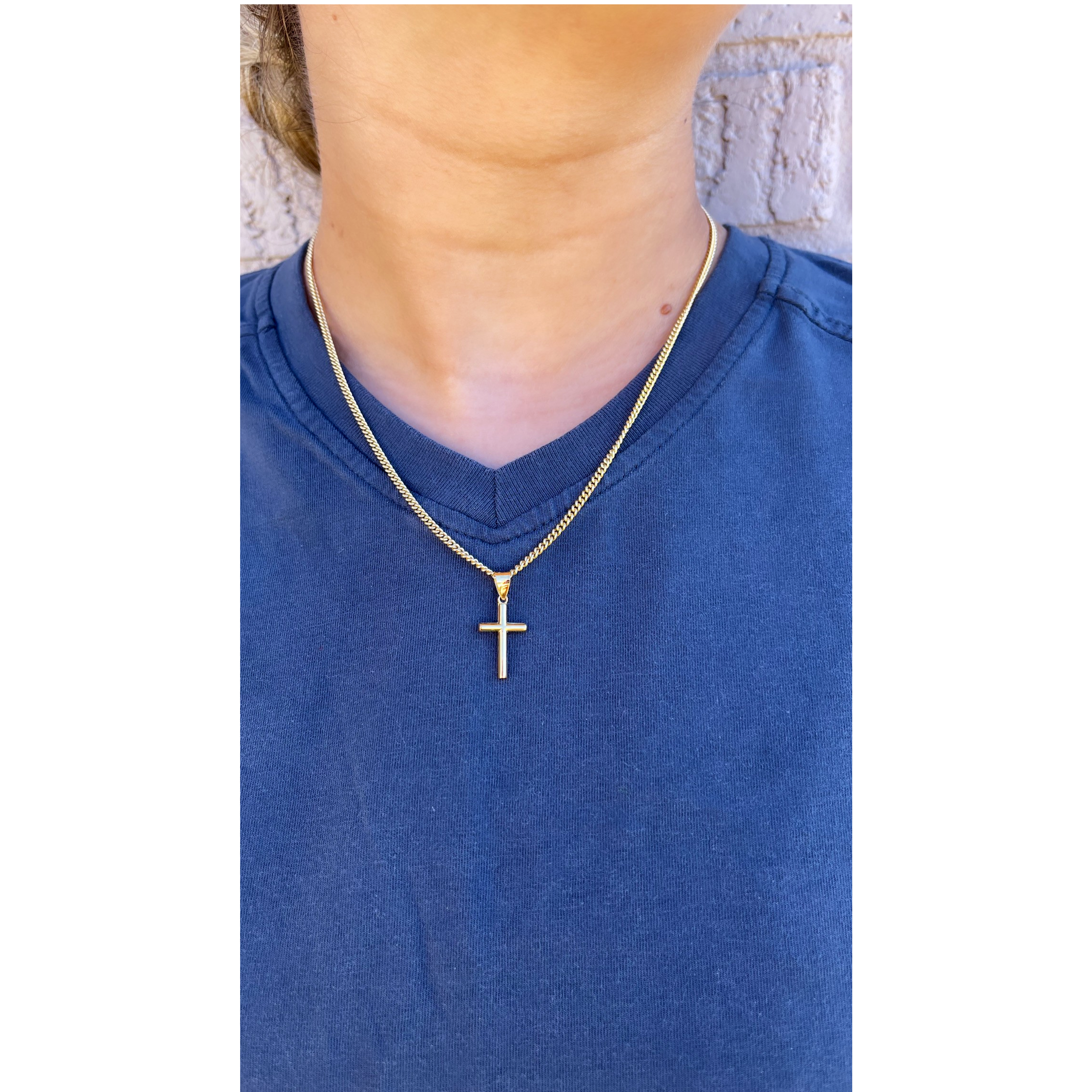 24K Gold Plated XS Cross Necklace