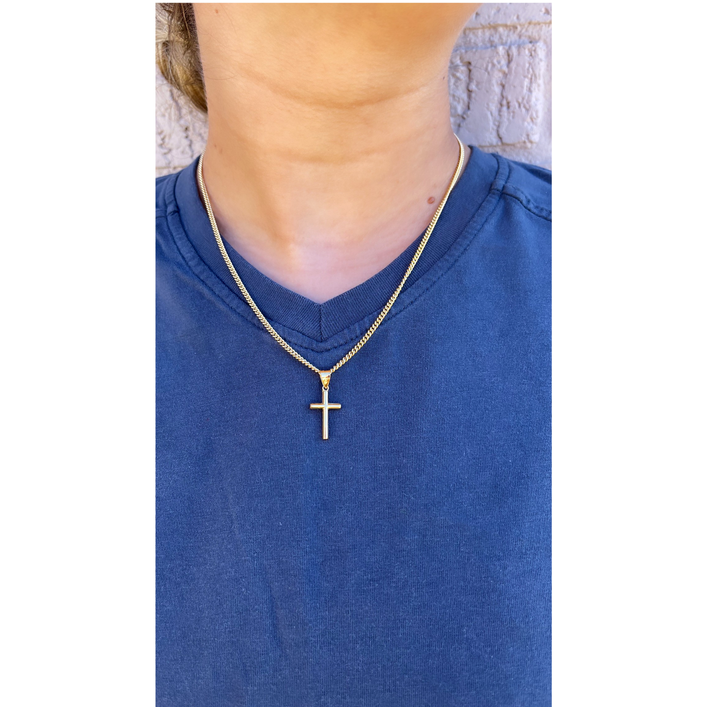 24K Gold Plated XS Cross Necklace