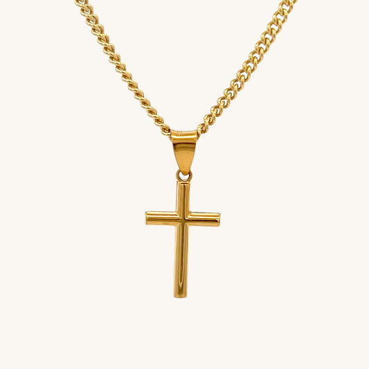 24K Gold Plated XS Cross Necklace
