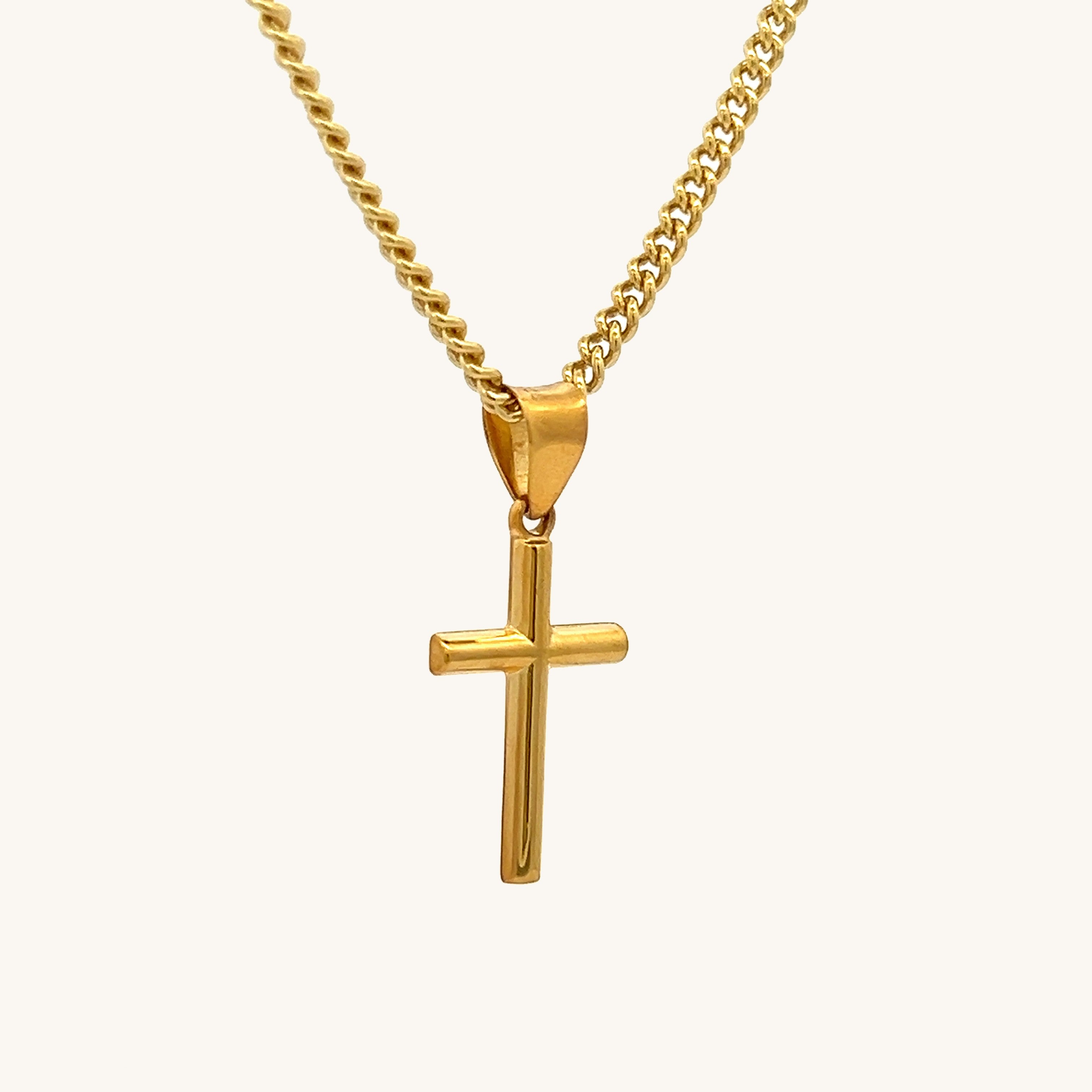 24K Gold Plated XS Cross Necklace