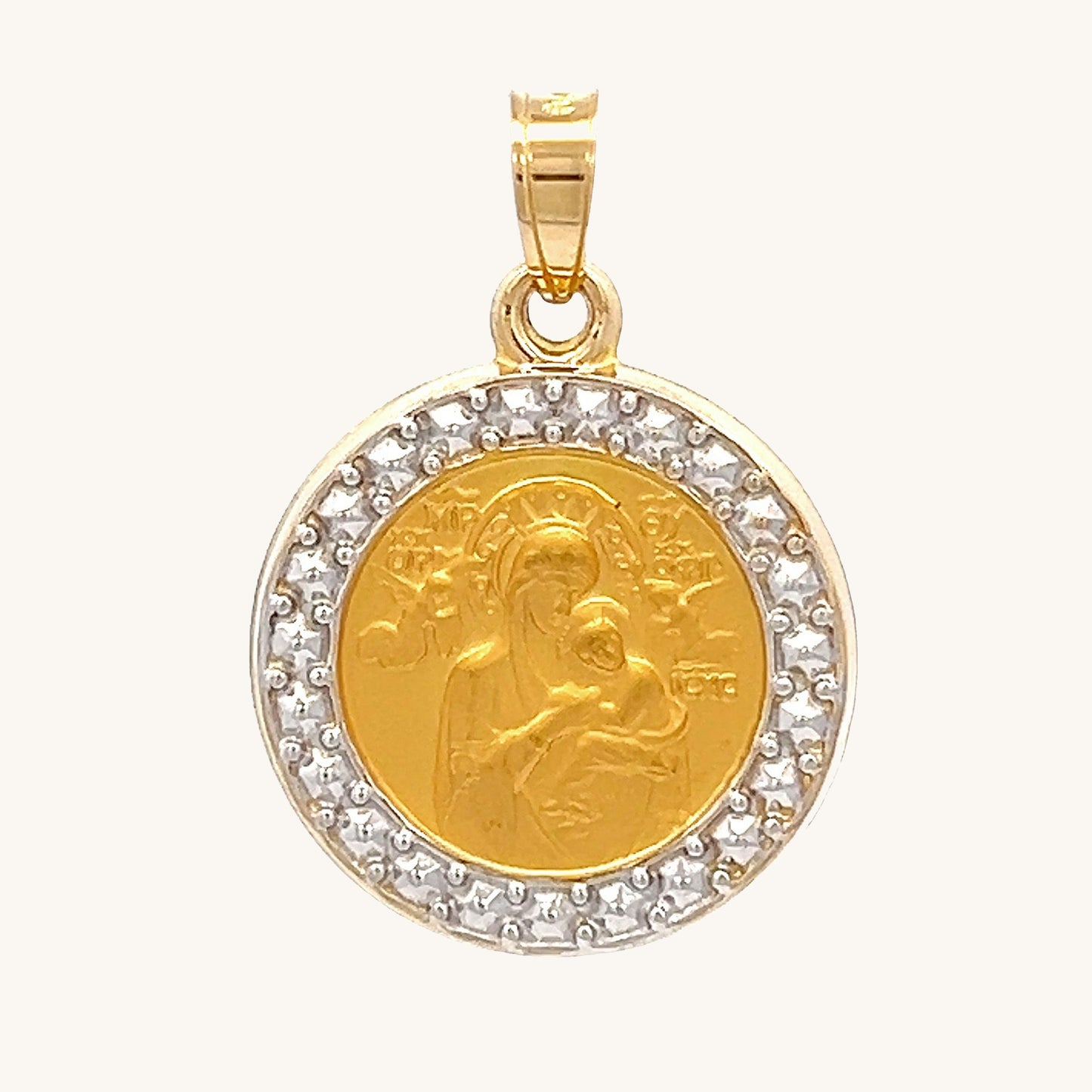 14K Yellow Gold S Perpetual Help Medal