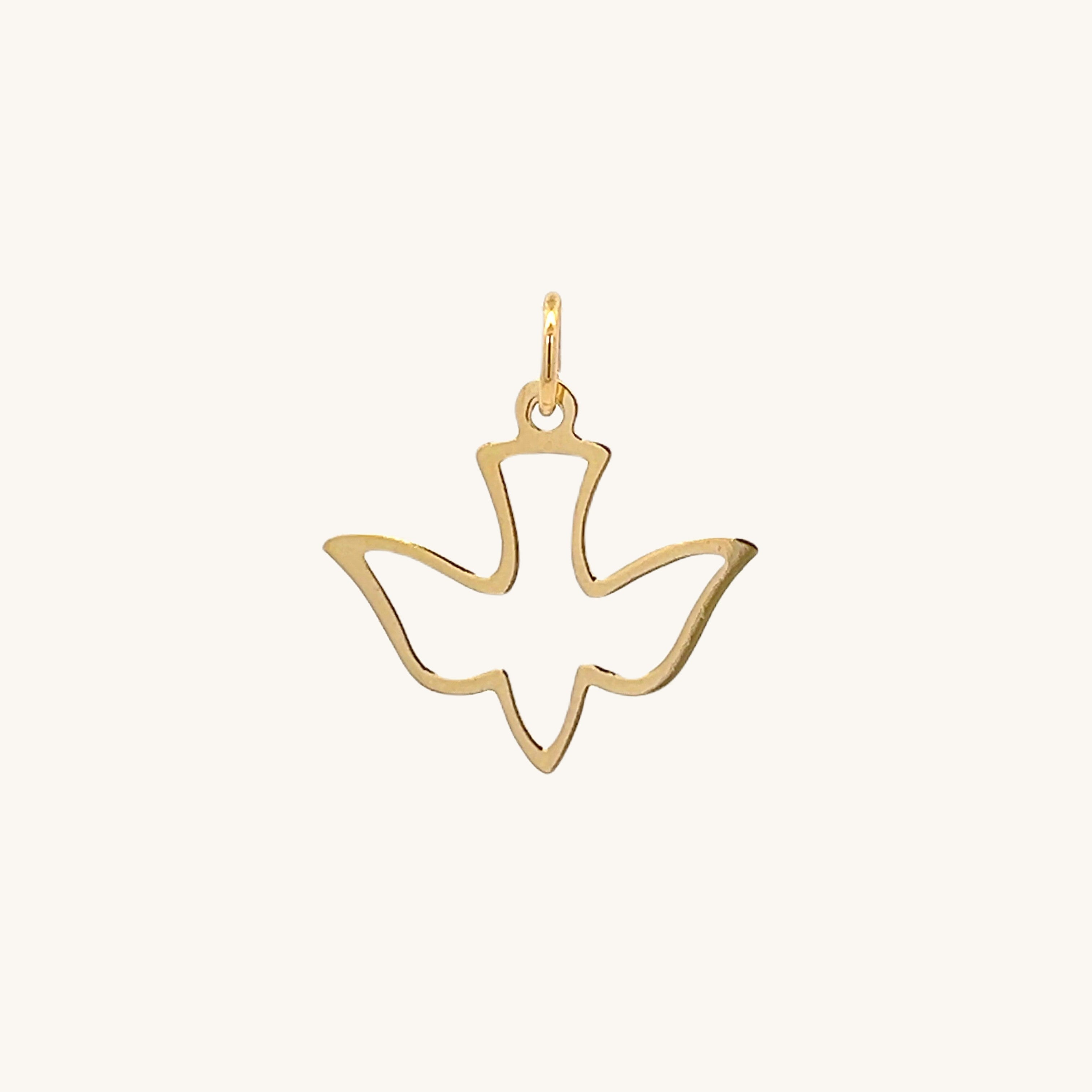 14K Yellow Gold Pierced Holy Spirit Charm M