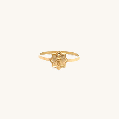 14K Yellow Gold Star Miraculous Ring 4 5 6 7 8