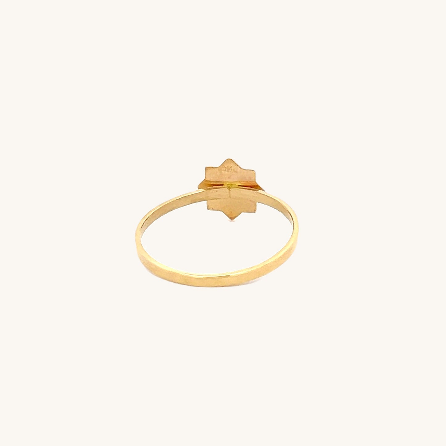 14K Yellow Gold Star Miraculous Ring 4 5 6 7 8