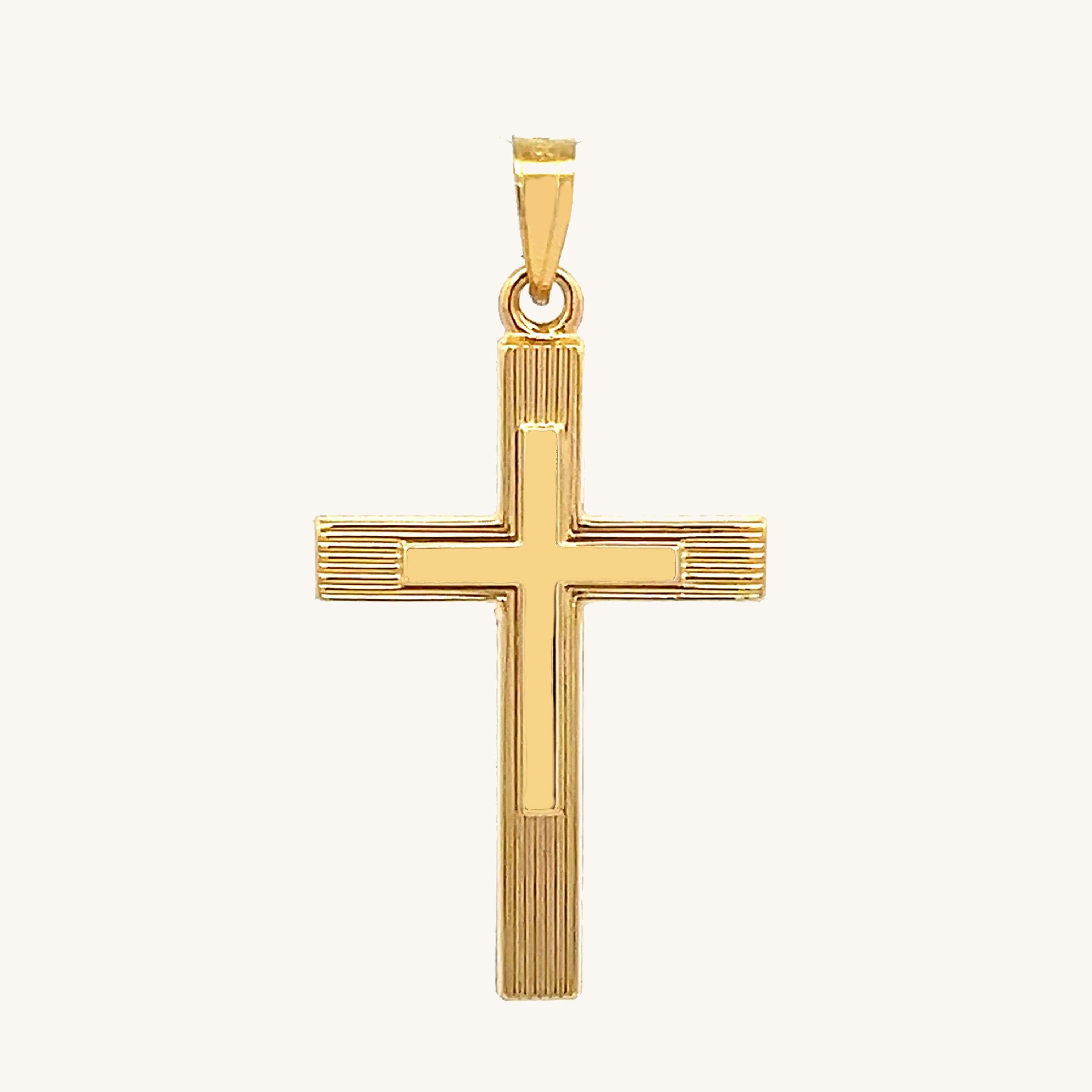 14K Yellow Gold Cross L