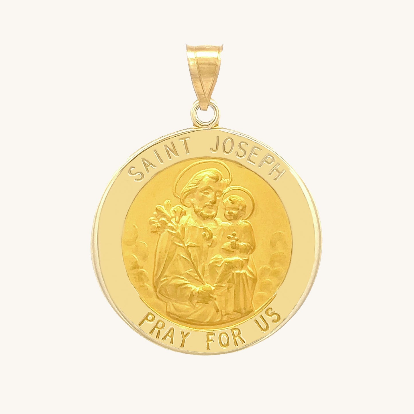 14K Yellow Gold Saint Joseph Medal L