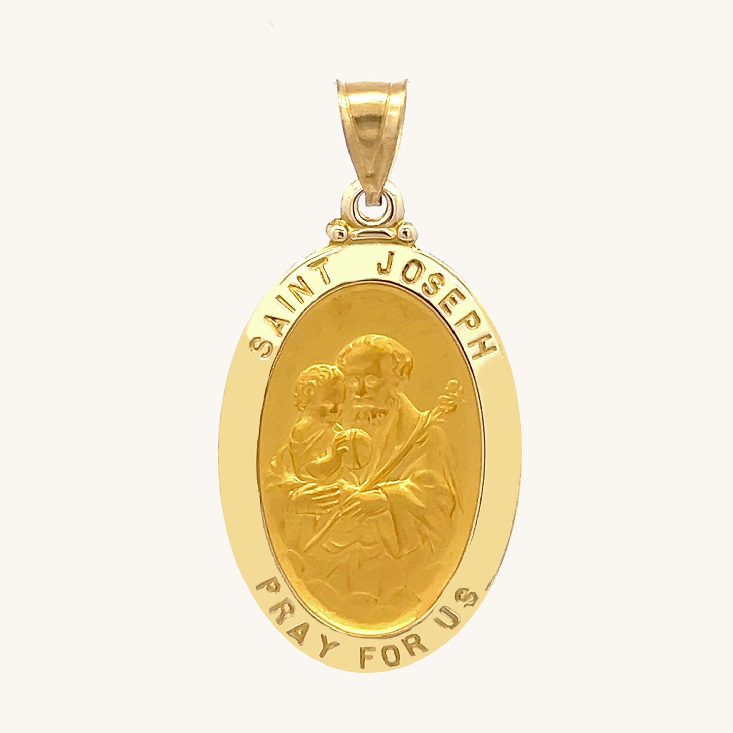 14K Yellow Gold Saint Joseph Medal L