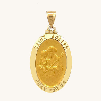 14K Yellow Gold Saint Joseph Medal L