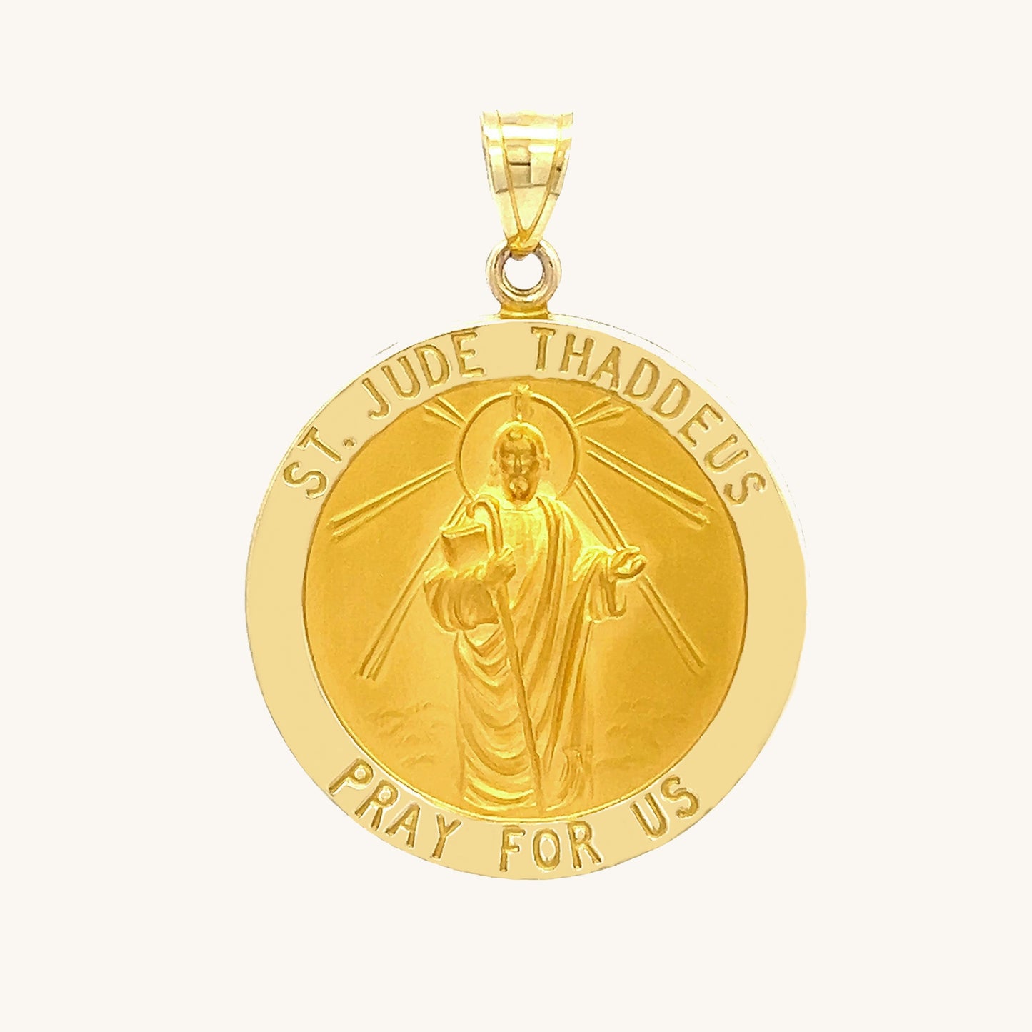 14K Yellow Gold Saint Jude Medal L