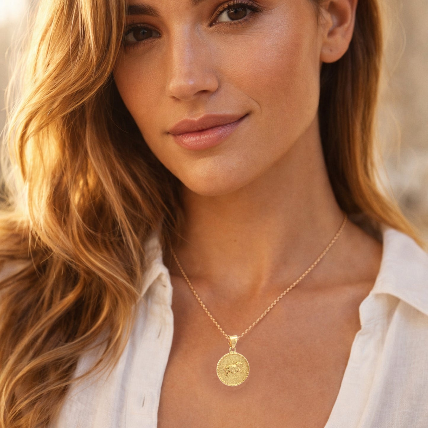 SOLID 14K DOUBLE BONDED GOLD ZODIAC CHARMS - Cross + Crown