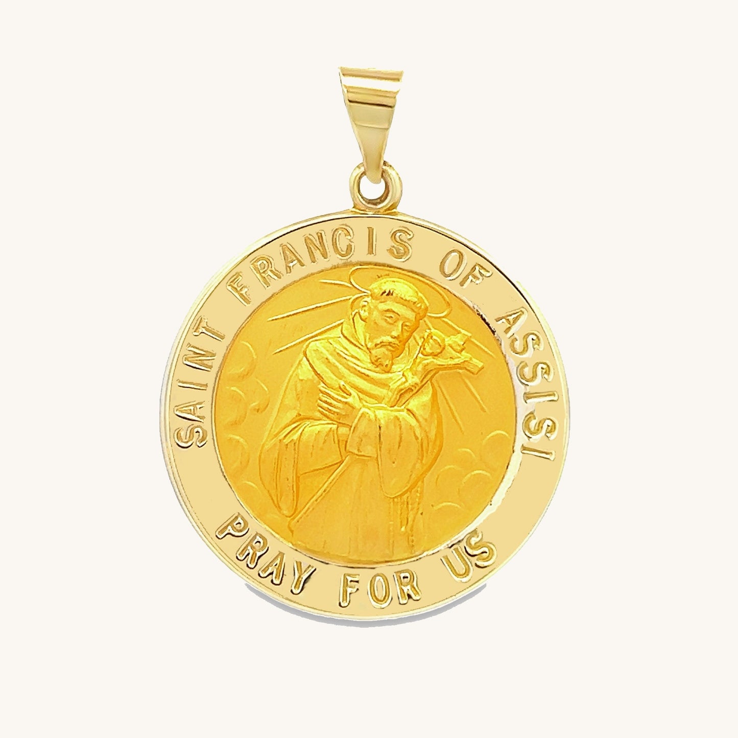 14K Yellow Gold Saint Francis of Assisi L