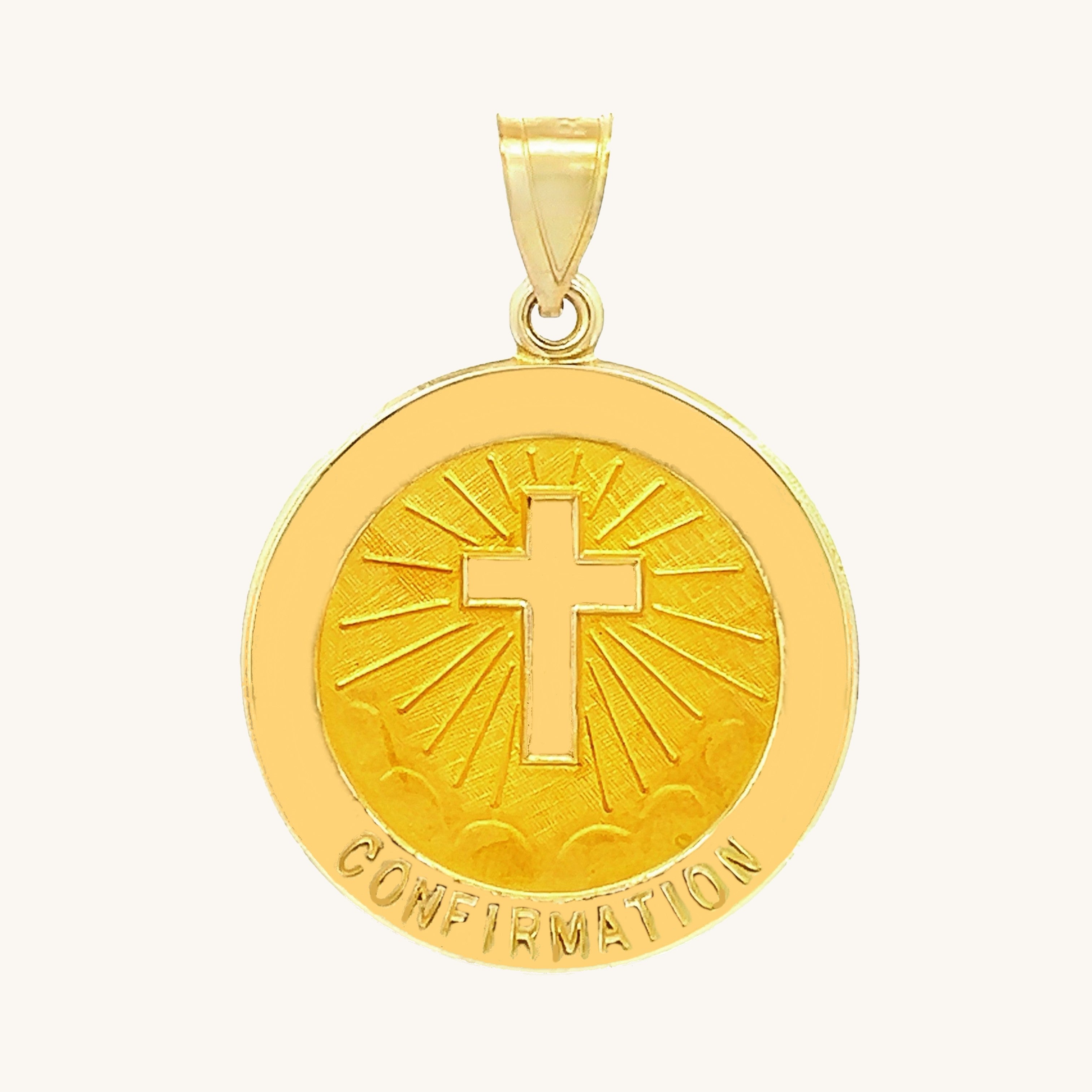 14K Yellow Gold Confirmation Medal