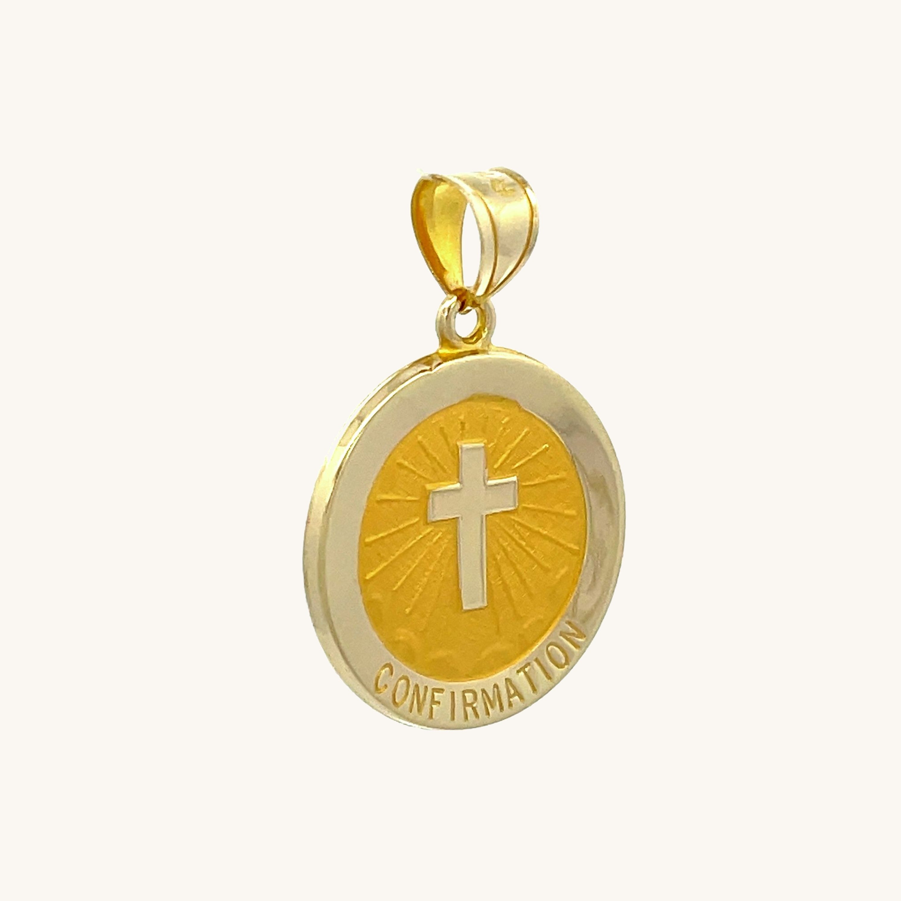 14K Yellow Gold Confirmation Medal M S