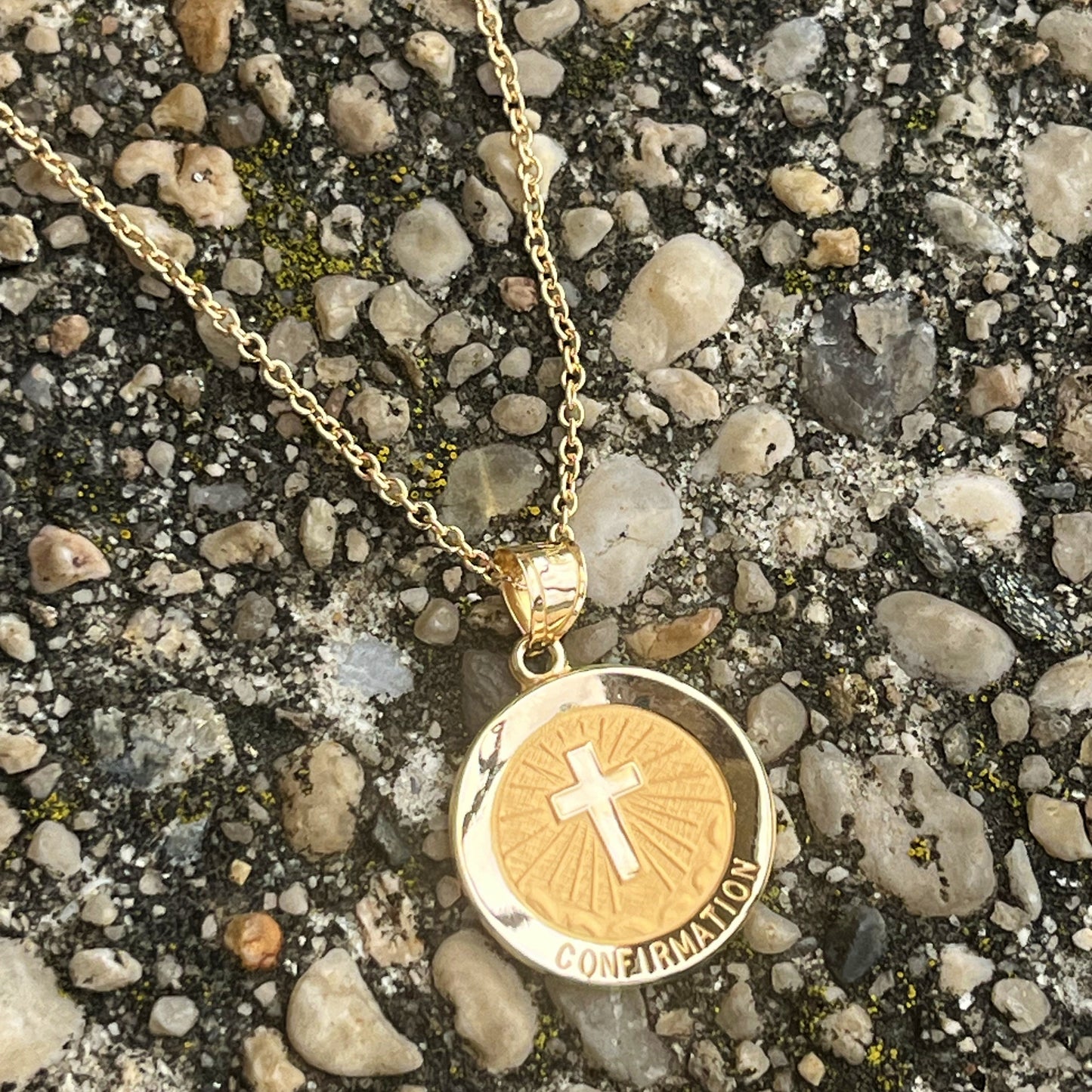 14K Yellow Gold Confirmation Medal M S Lifestyle