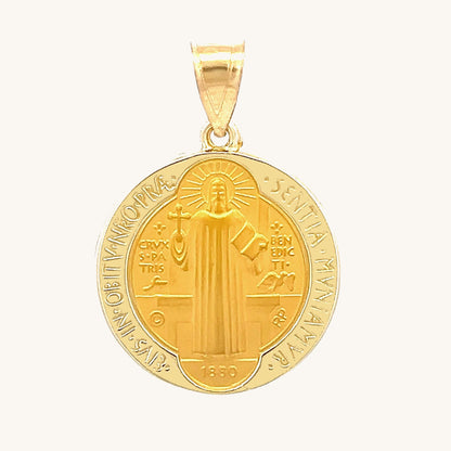 14K Yellow Gold Saint Benedict L