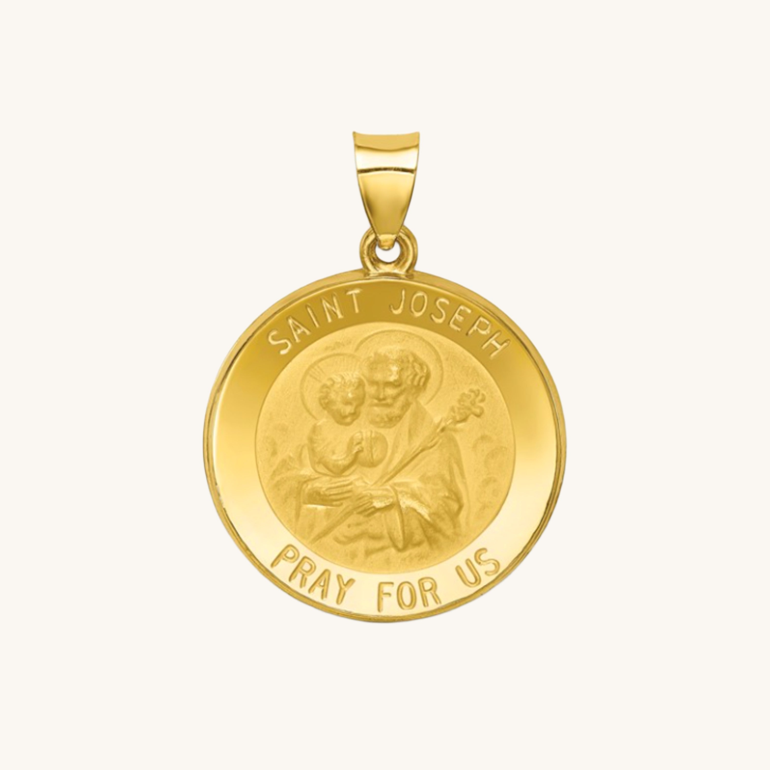 14K Yellow Gold Saint Joseph Medal M