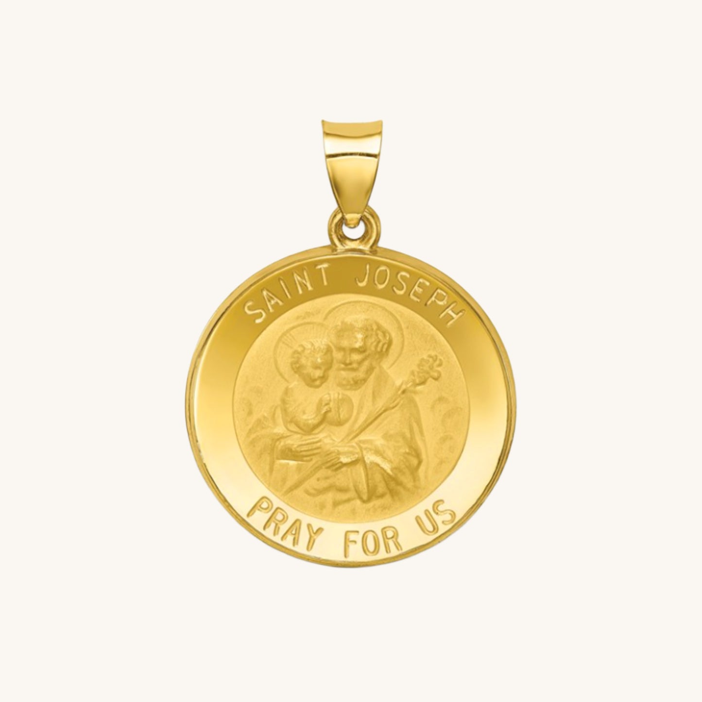 14K Yellow Gold Saint Joseph Medal M