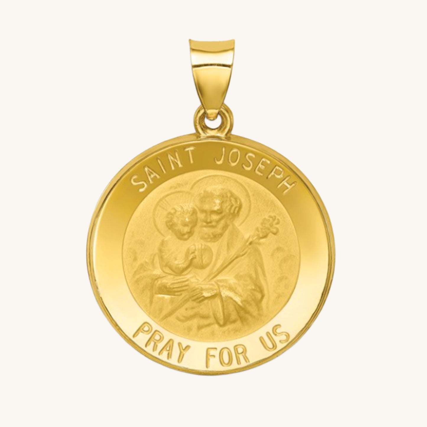 14K Yellow Gold Saint Joseph Medal L