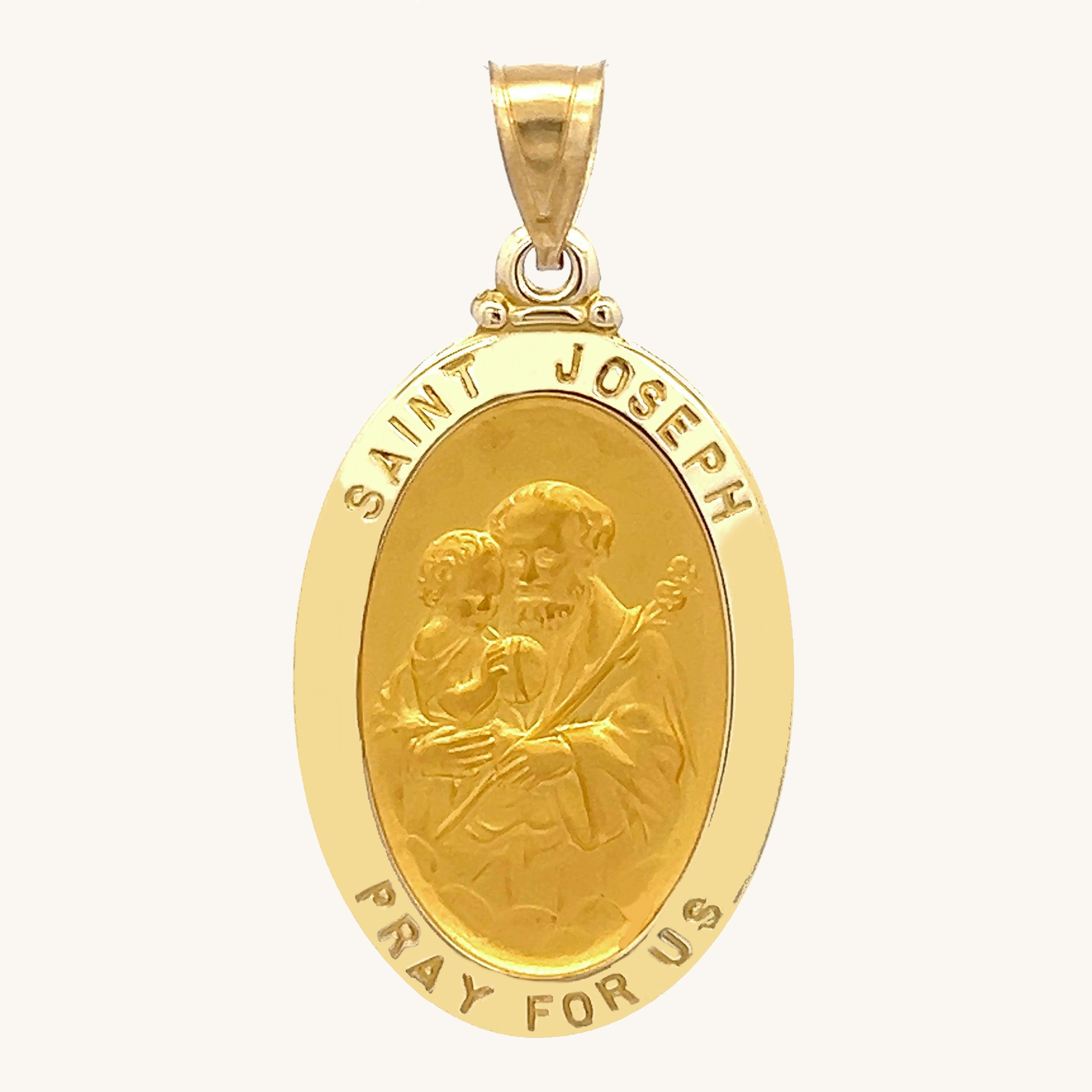 14K Yellow Gold Saint Joseph Medal