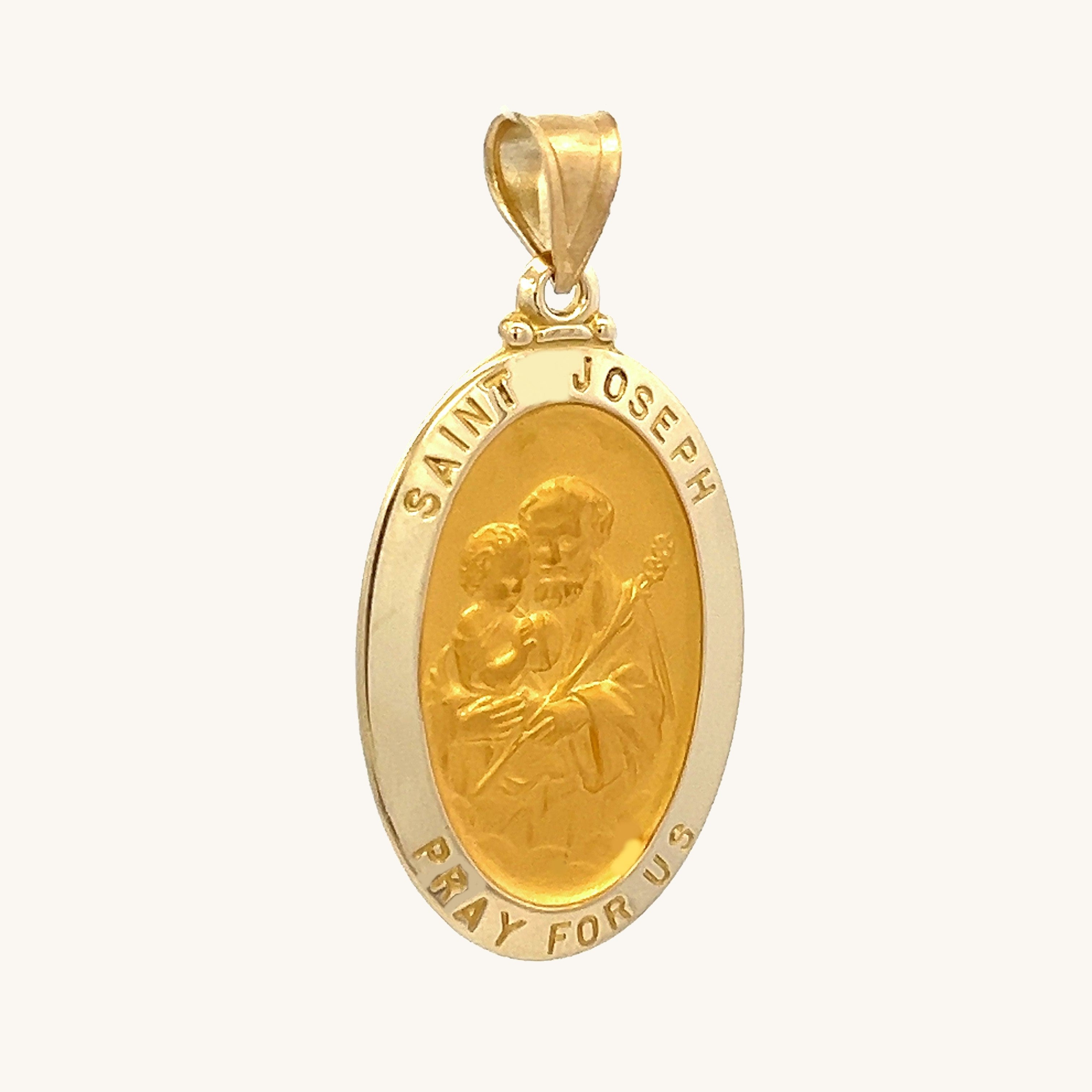 14K Yellow Gold Saint Joseph Medal L M S XS