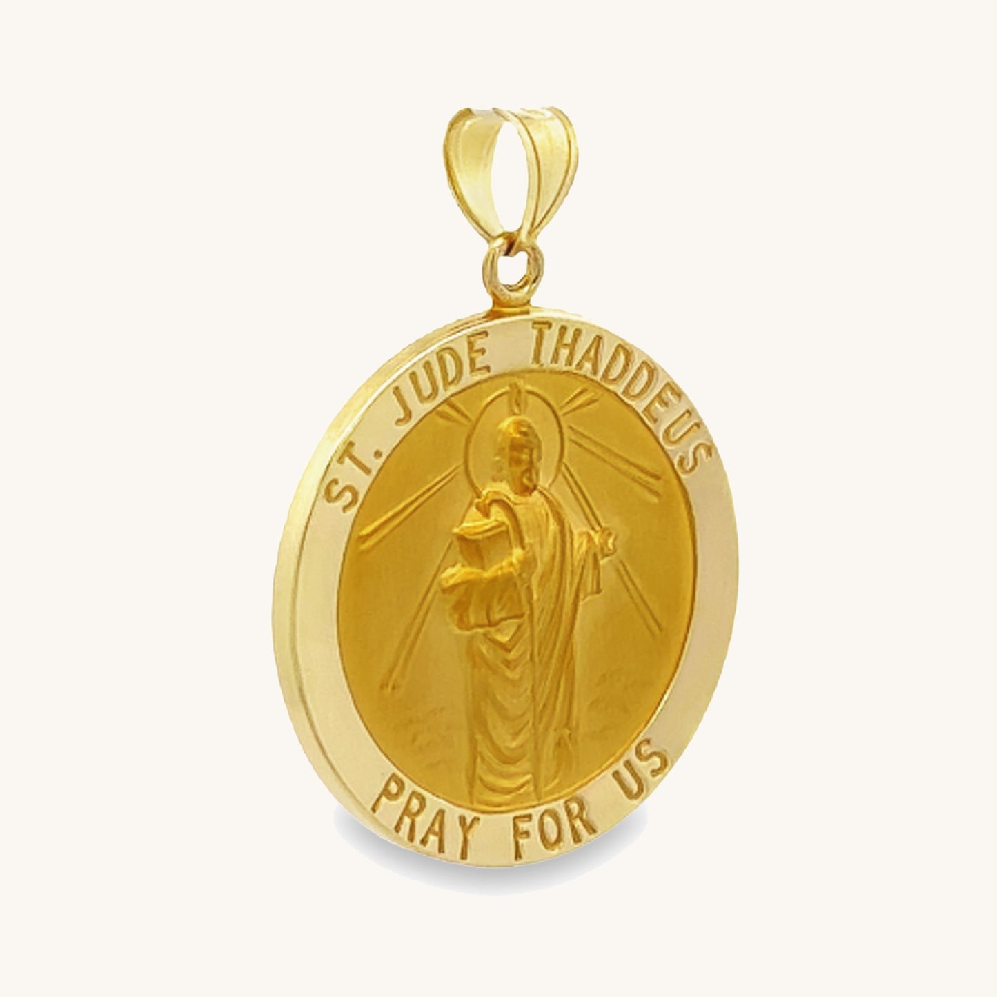 14K Yellow Gold Saint Jude Medal XL L M S