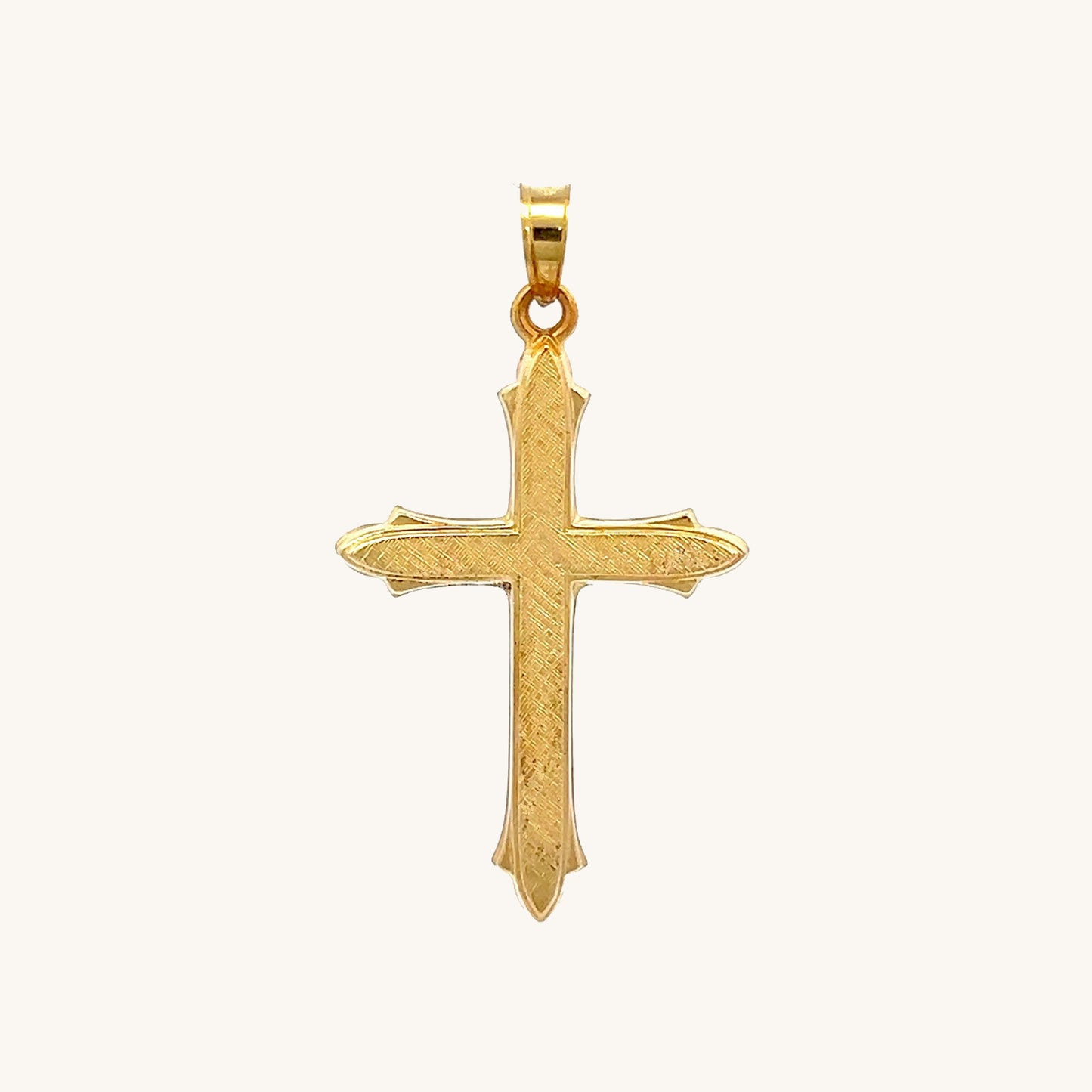 14K Yellow Gold Cross M 