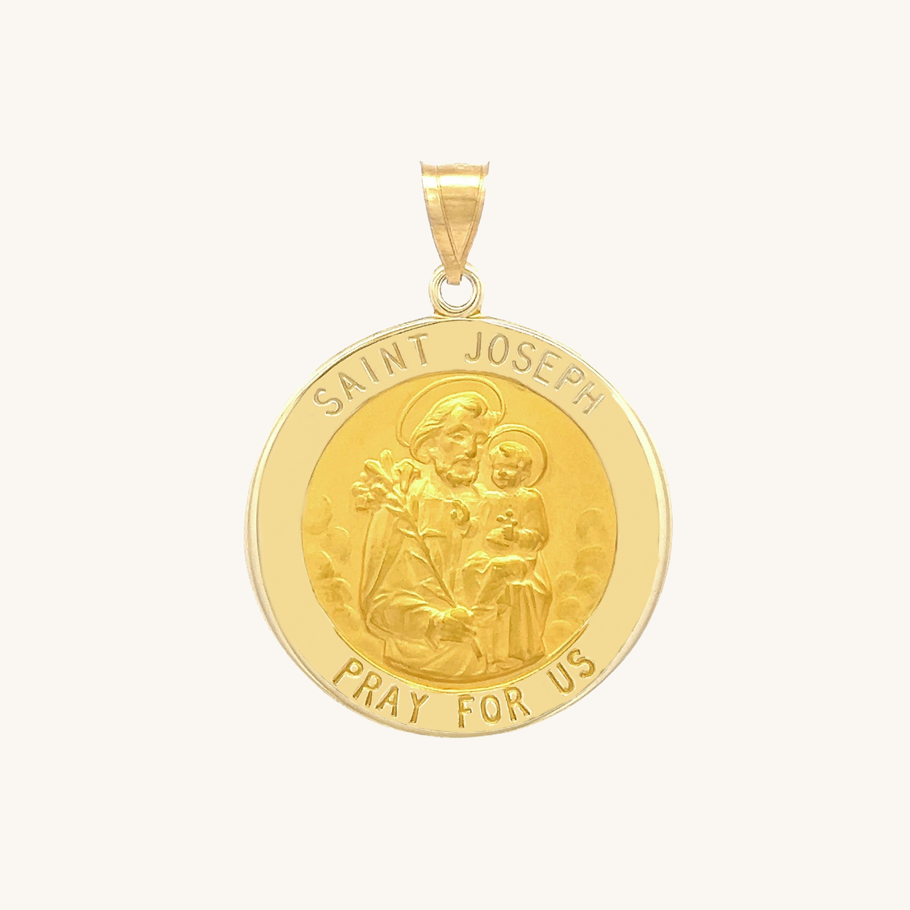 14K Yellow Gold Saint Joseph Medal M