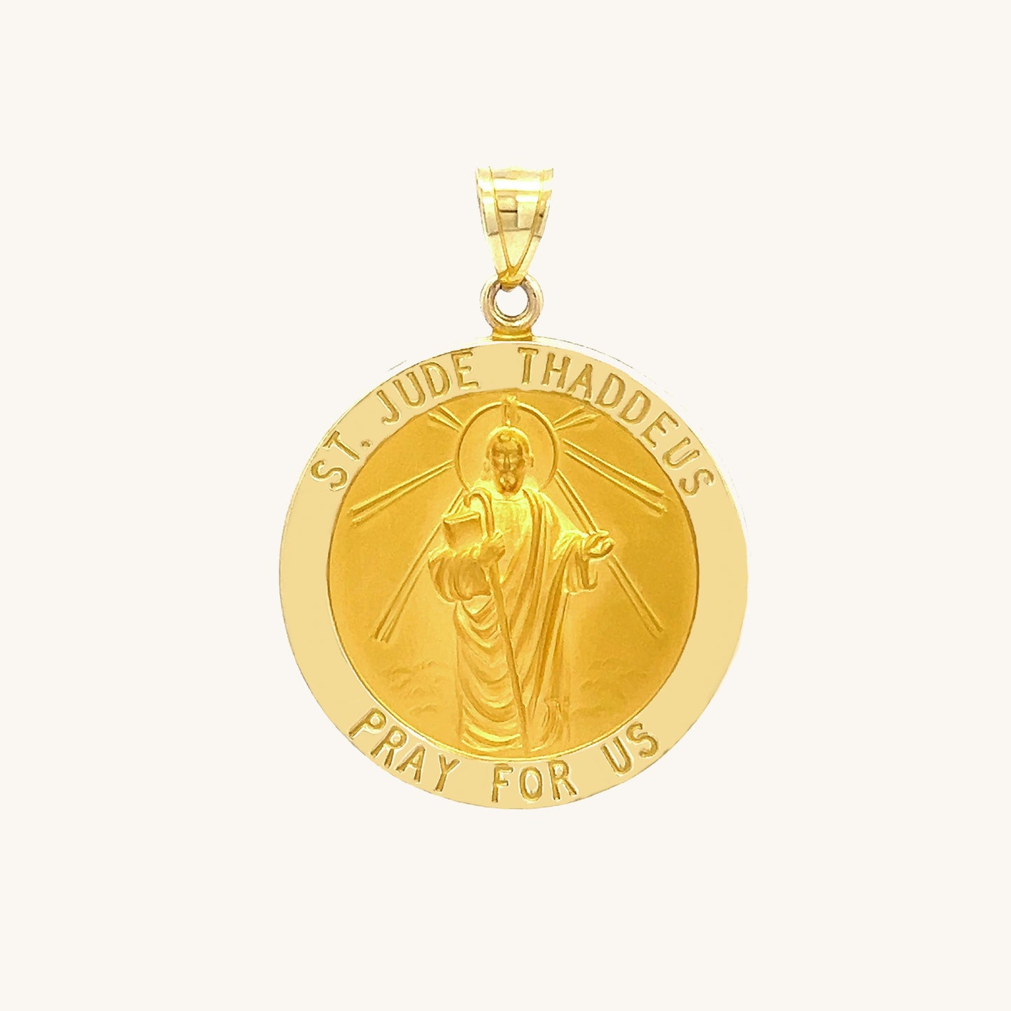 14K Yellow Gold Saint Jude Medal M