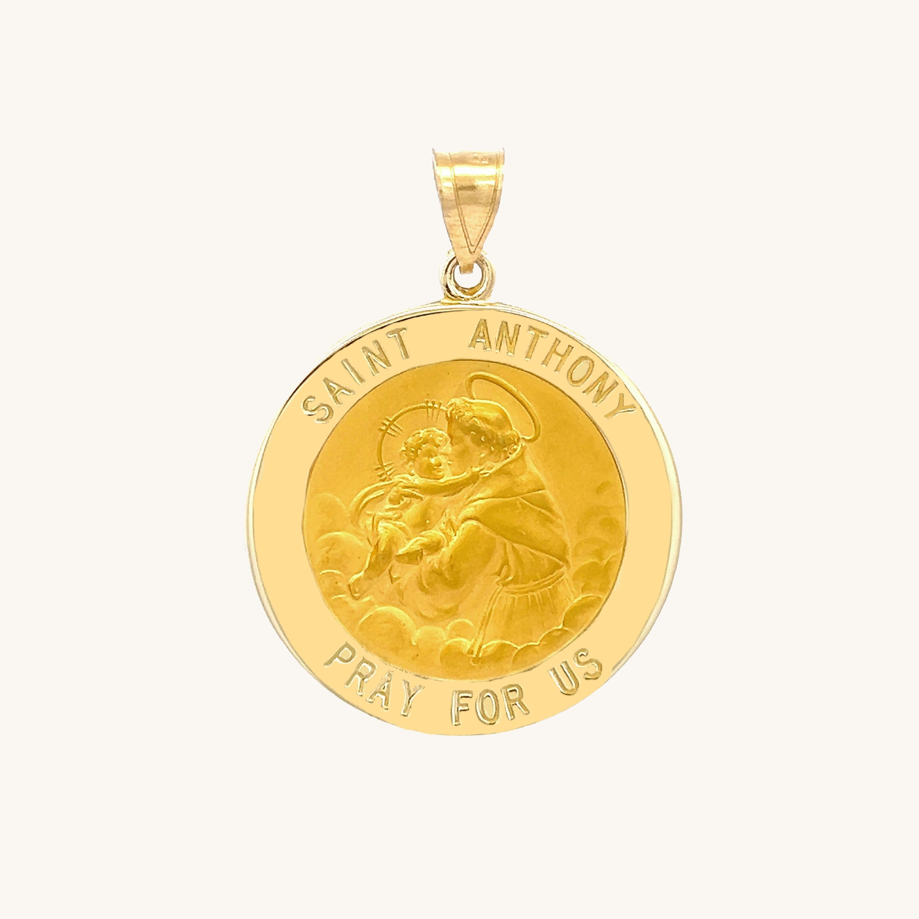 14K Yellow Gold Saint Anthony Medal M