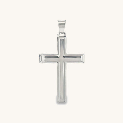 925 Bright Silver Plain Cross M