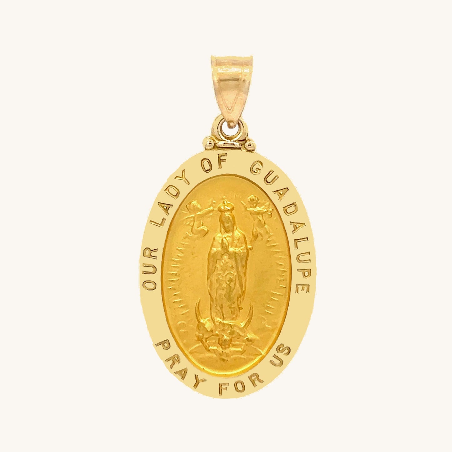14K Yellow Gold Our Lady of Guadalupe Medal M