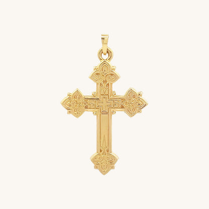 14K Yellow Gold Cross M