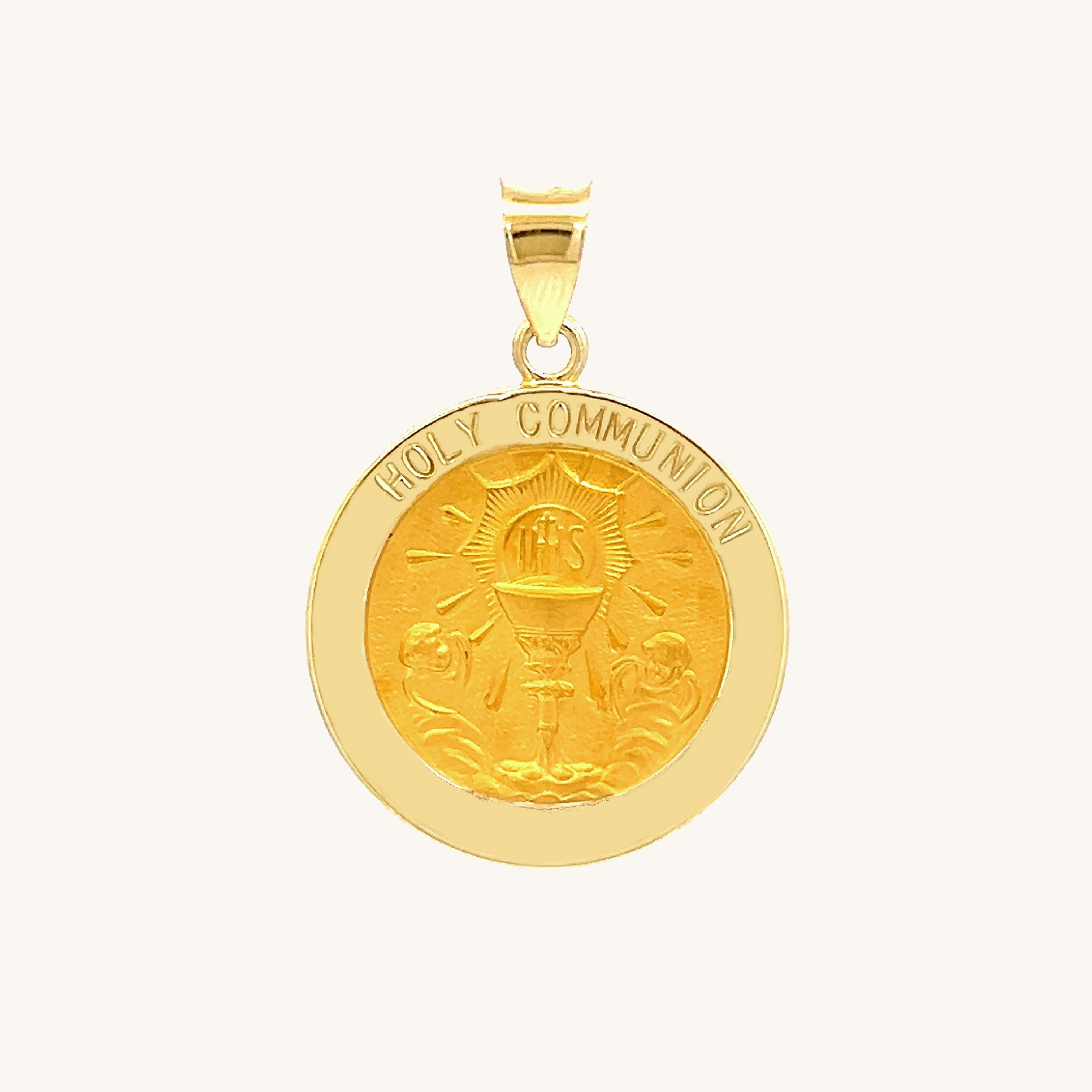 14K Yellow Gold Holy Communion Medal M