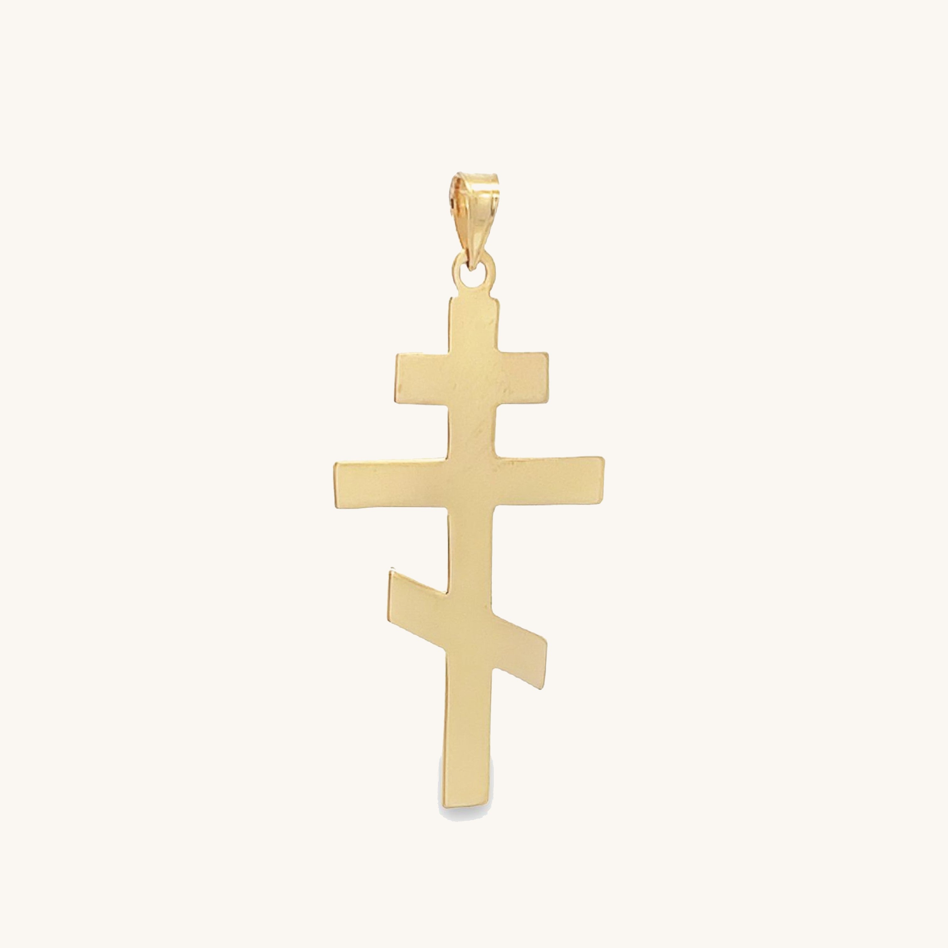 14K Yellow Gold Orthodox Cross M